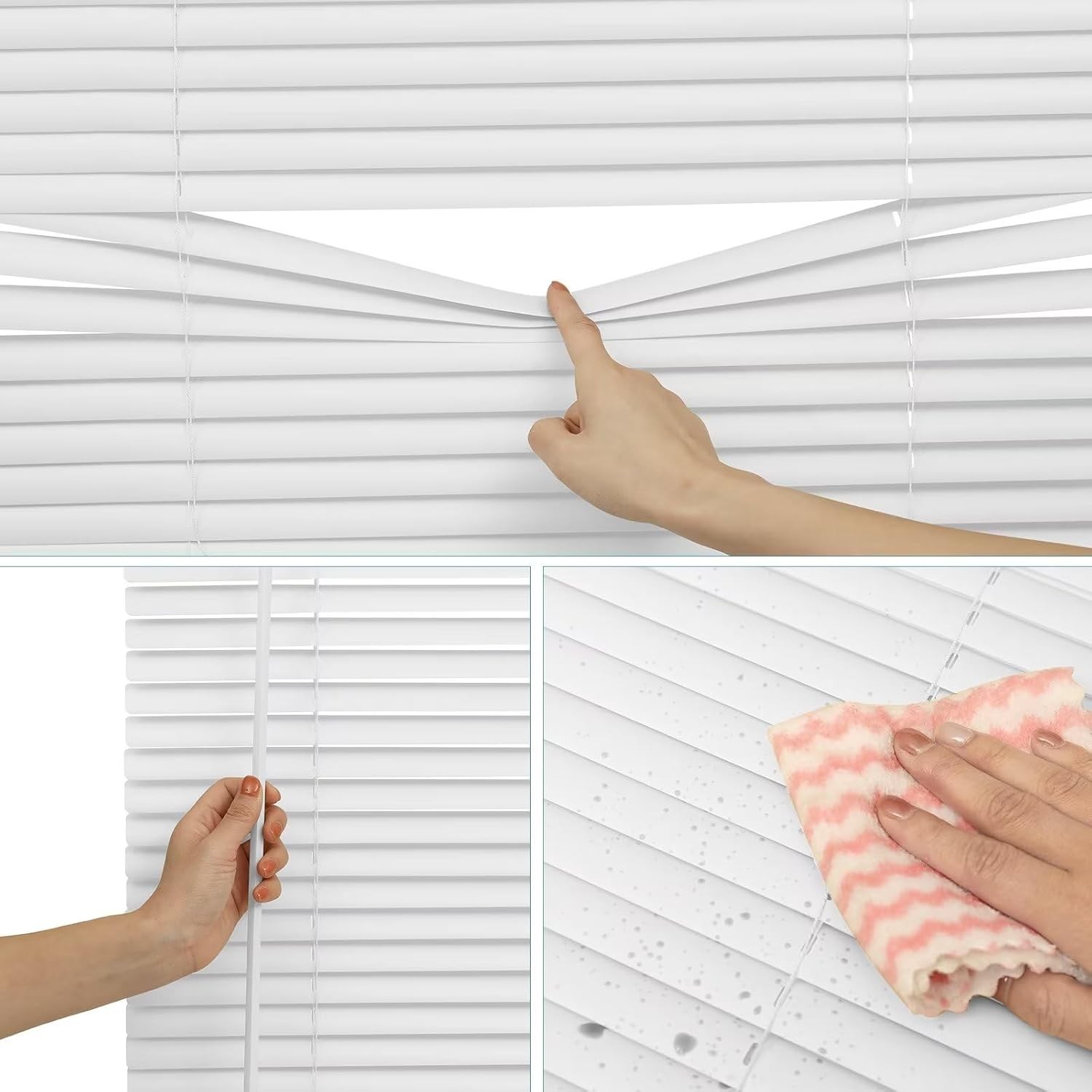 Changshade Venetian Vinyl PVC Blinds 1 Inch CordlessHorizontal Window Shades