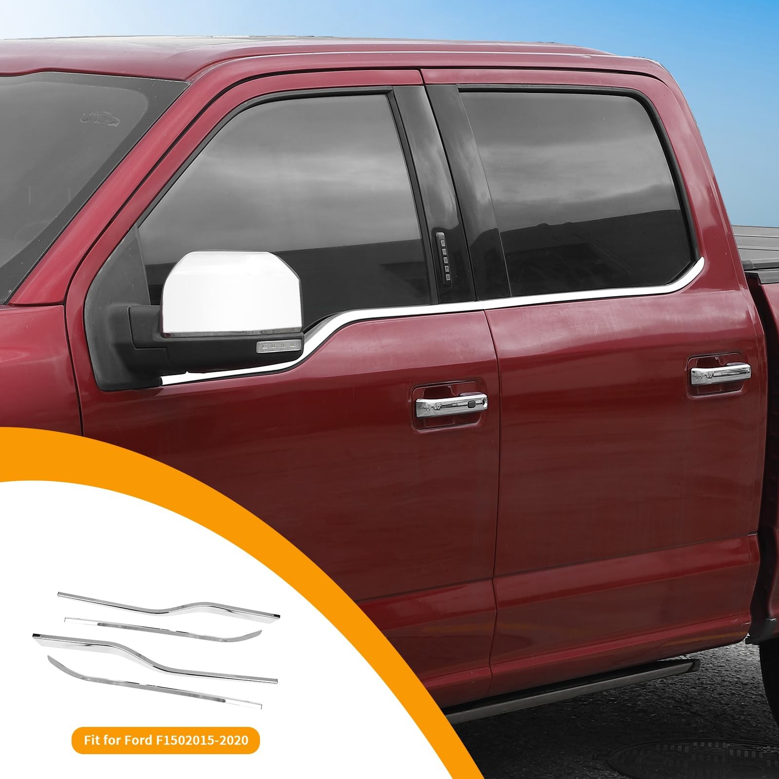 Hoolcar Lower Window Trim Cover Molding Window Bottom Outer Frame Strip