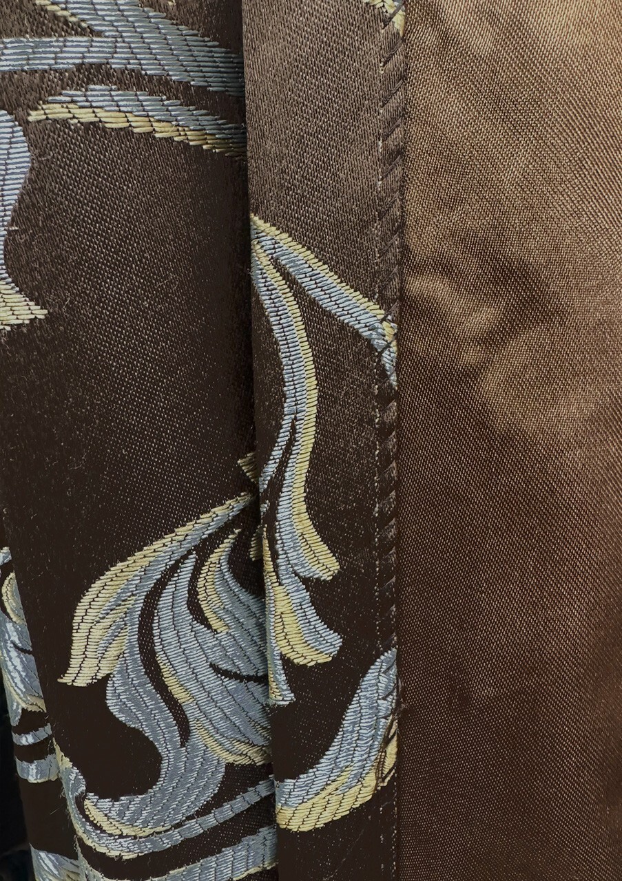 Drapery Panel -Brown – Rayon/Polyester- 55″ Inches W-MLK