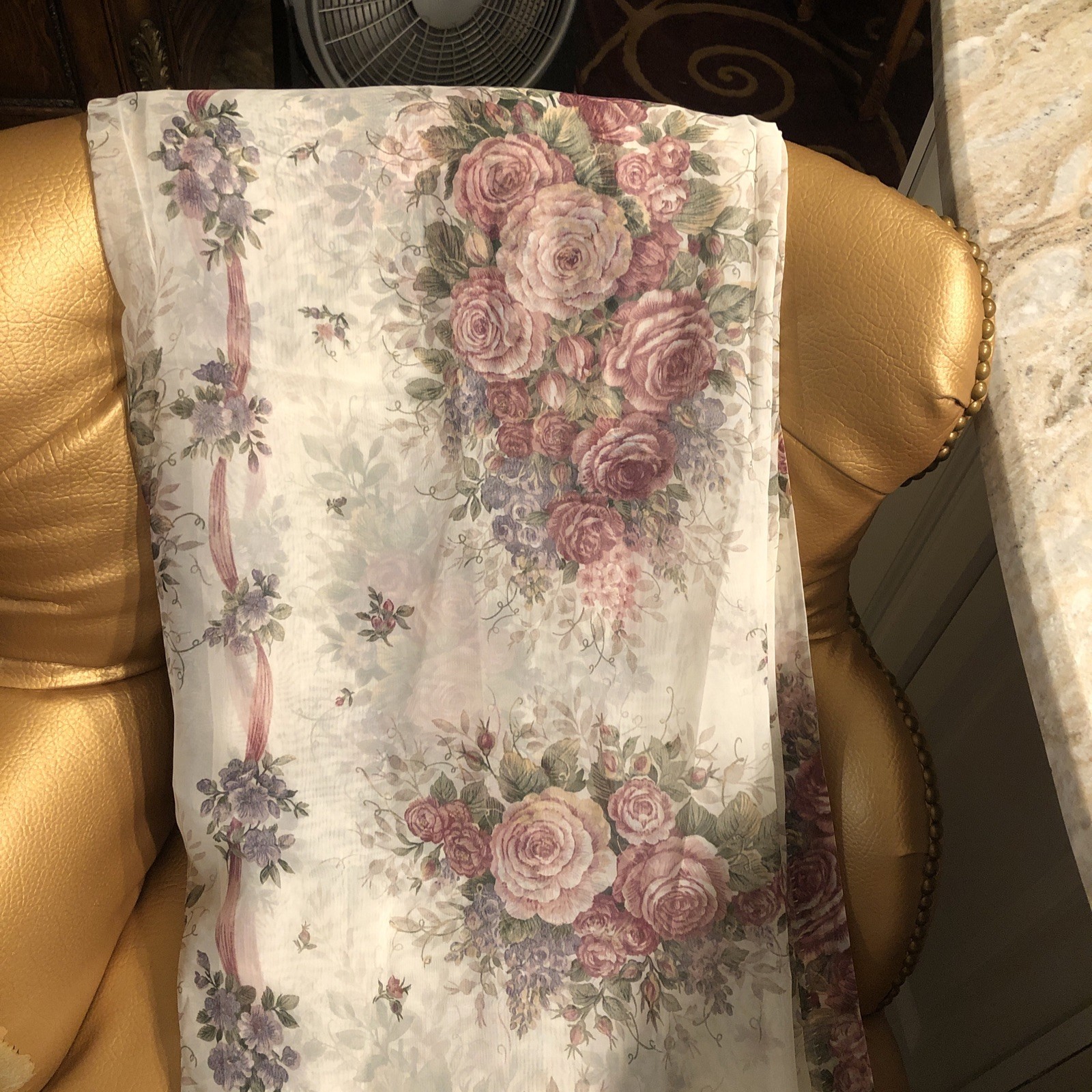 Glynda Turley Rose Rhapsody Semi Sheer Window Panel Pair 54×84