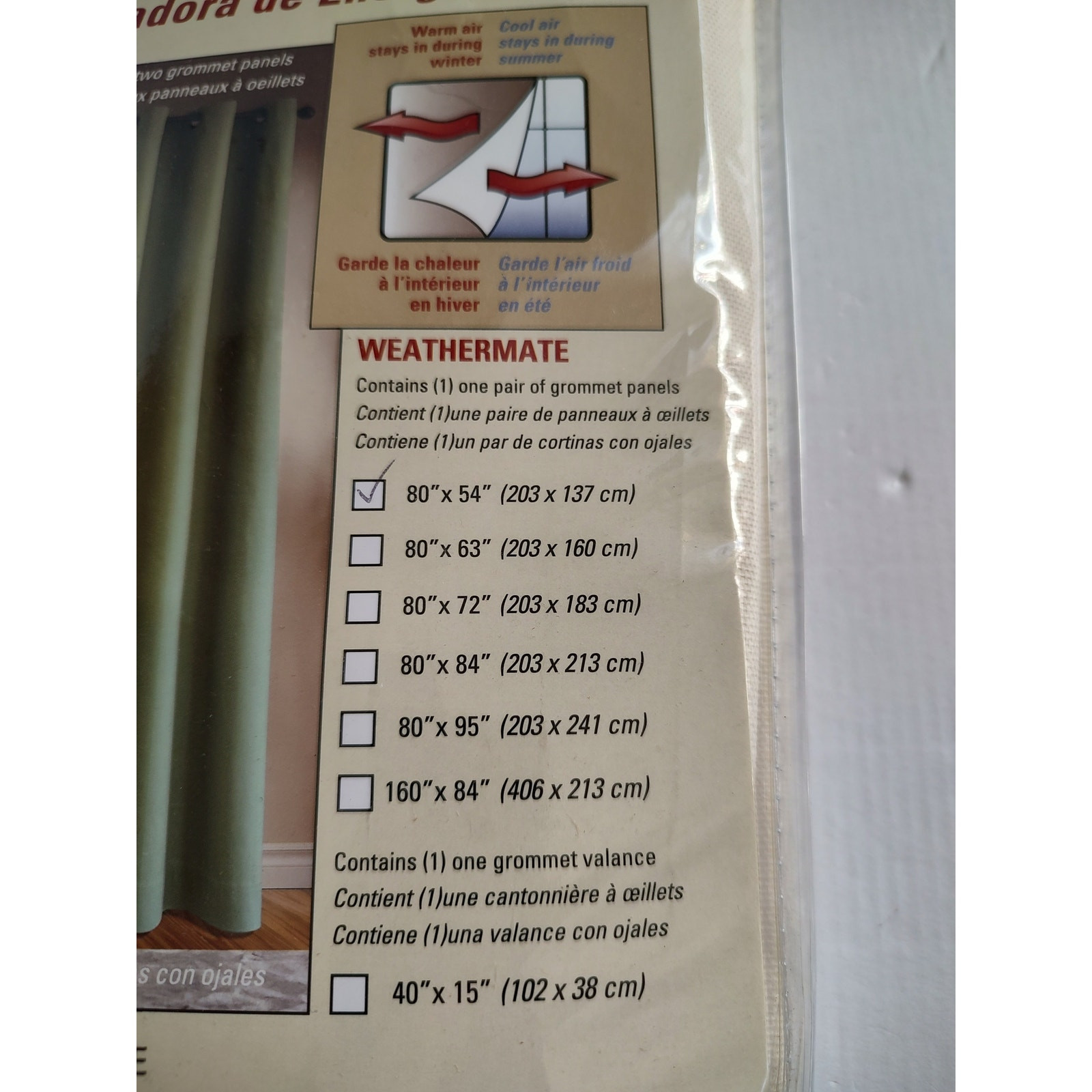 Weathermate Cream Thermalogic Grommet Blackout Panel 80X54