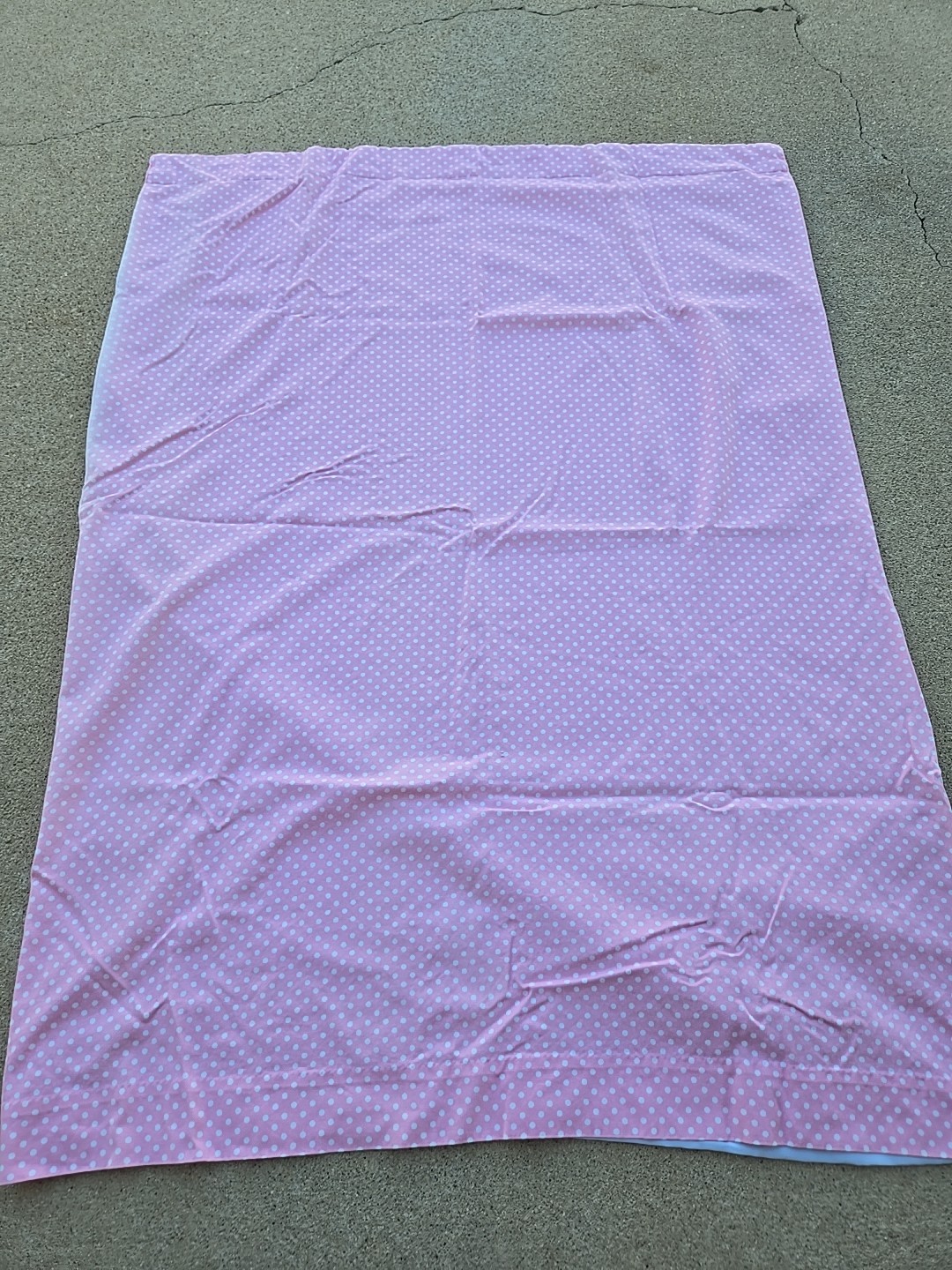 Pottery Barn Kids 44″ x 63” Pink /White Polka Dots Blackout Curtain Panel SET/2