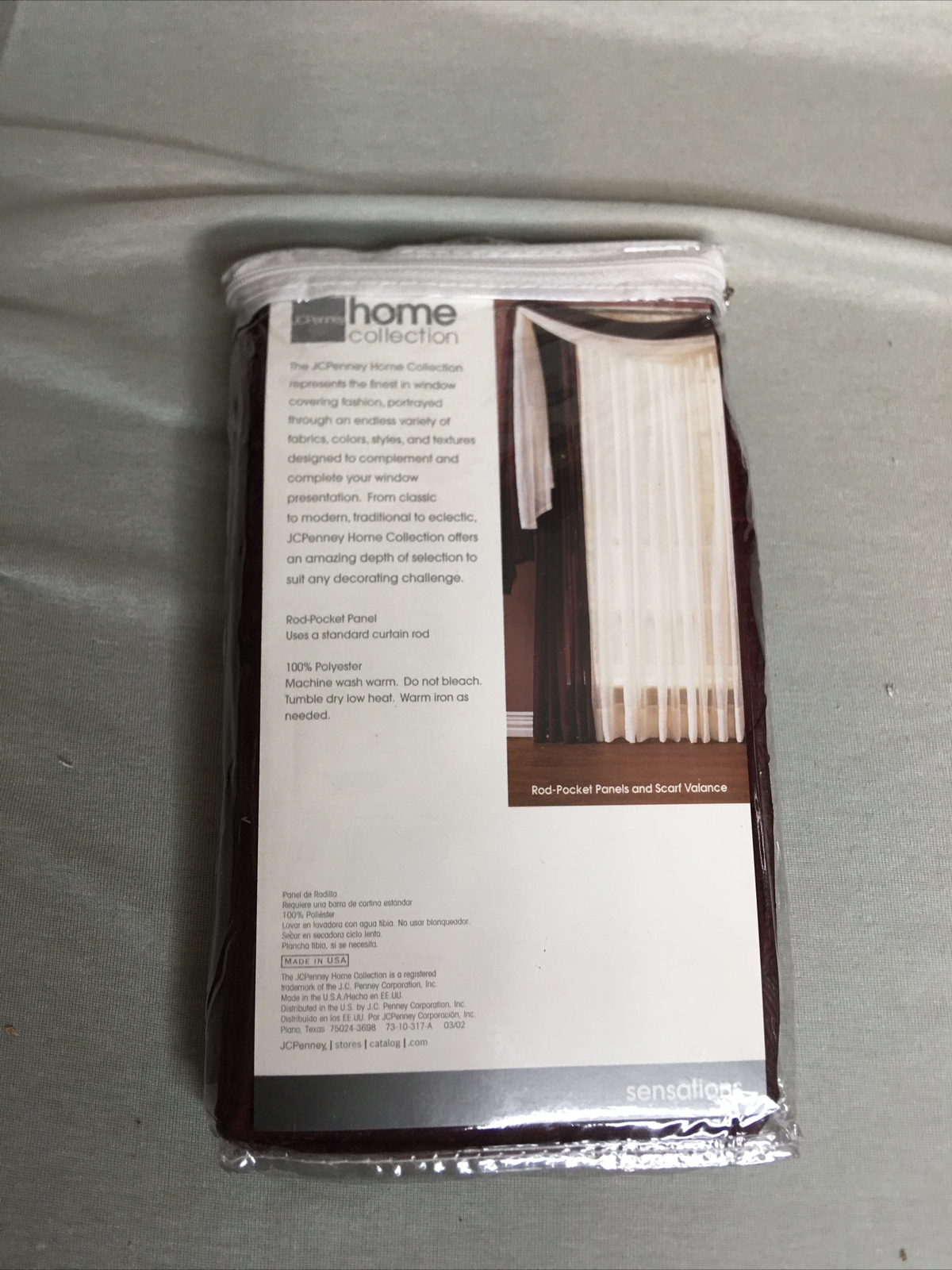 JC Penney home collection one rod pocket panel burgundy CURTIAN 52 x 84 a271