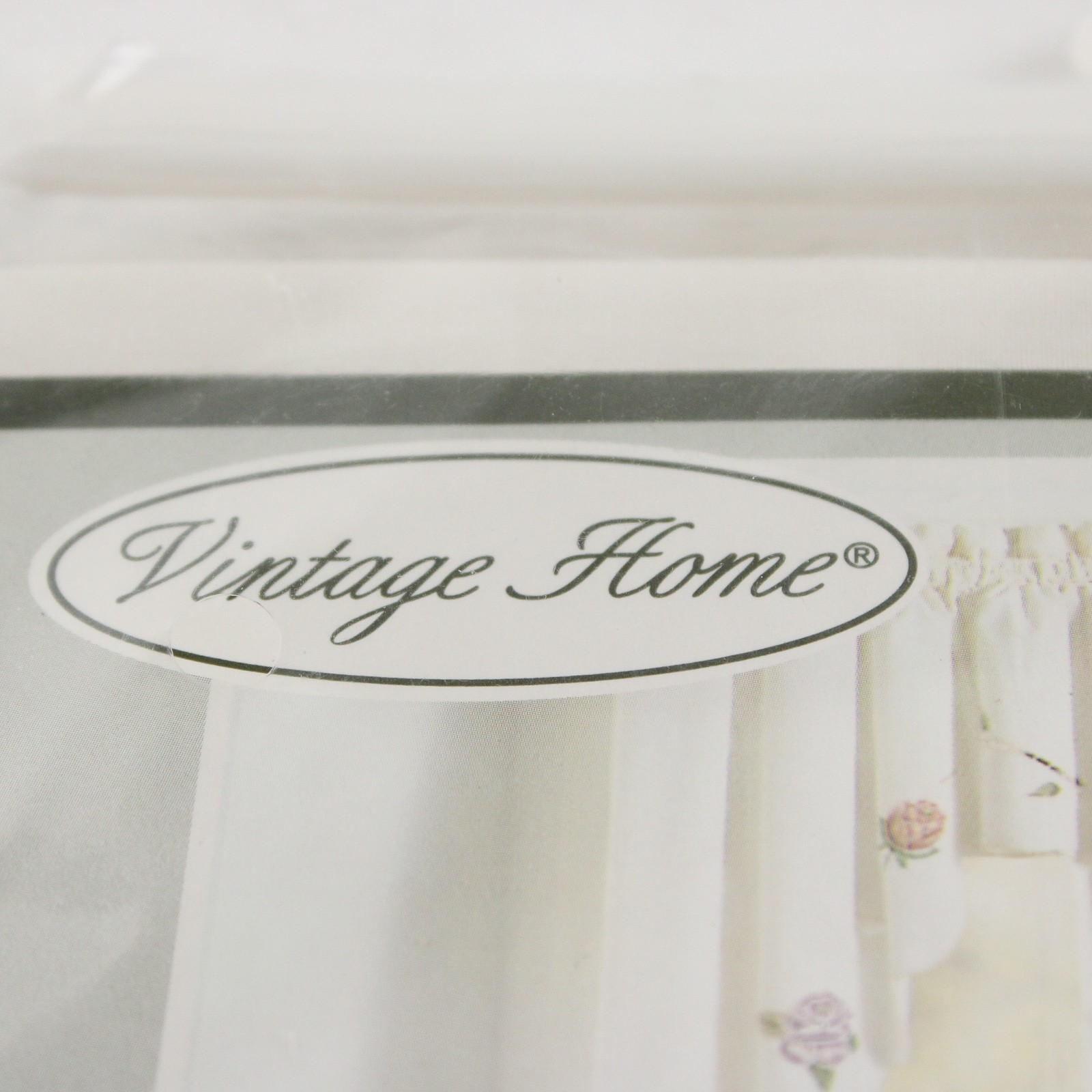 Vintage Home “Mandy” Valance Hand Embellished 60” x 13” Eggshell, New in Pack