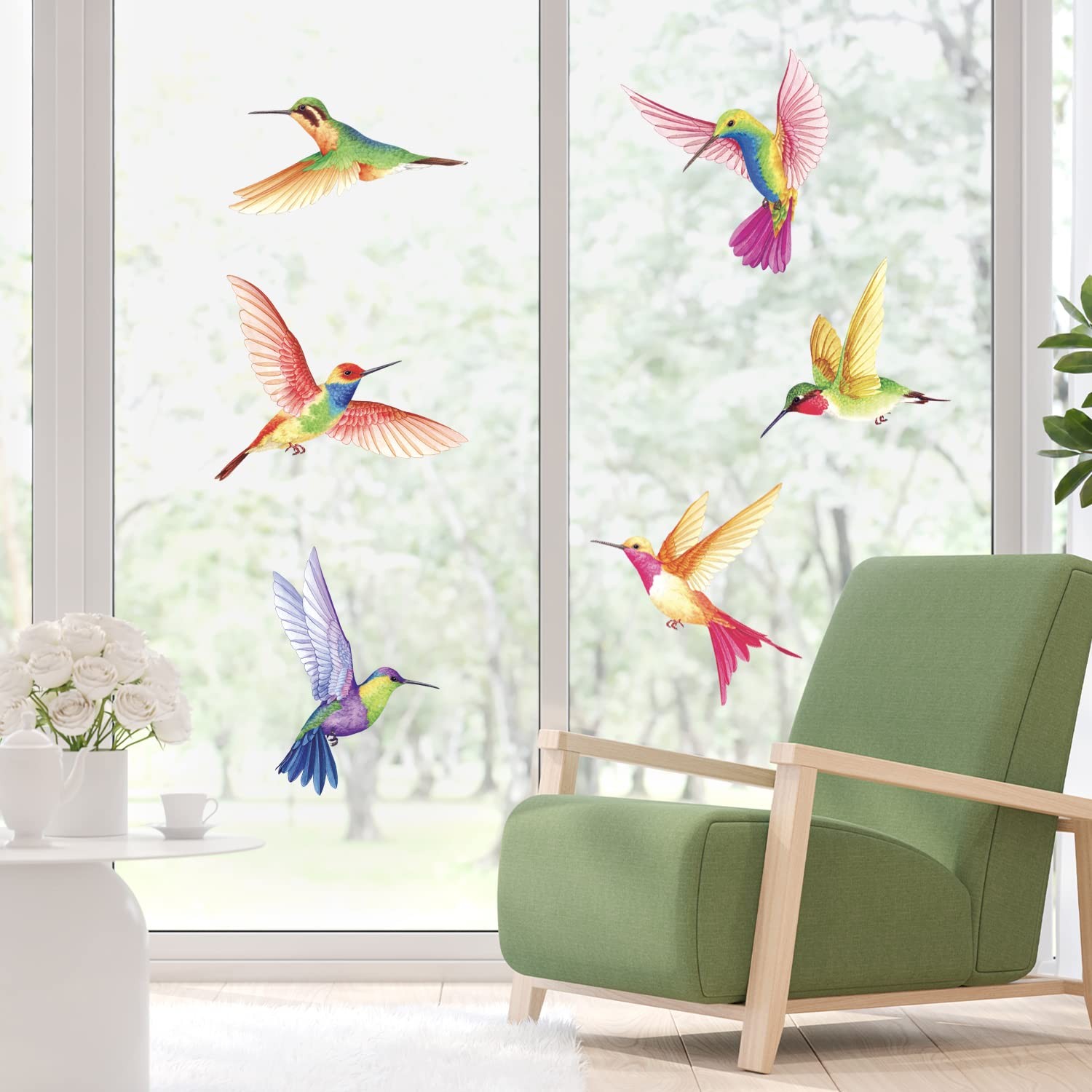 BASHOM DS2-4002 Hummingbirds Wall Stickers Decals Kids Peel and Stick Ba-4002