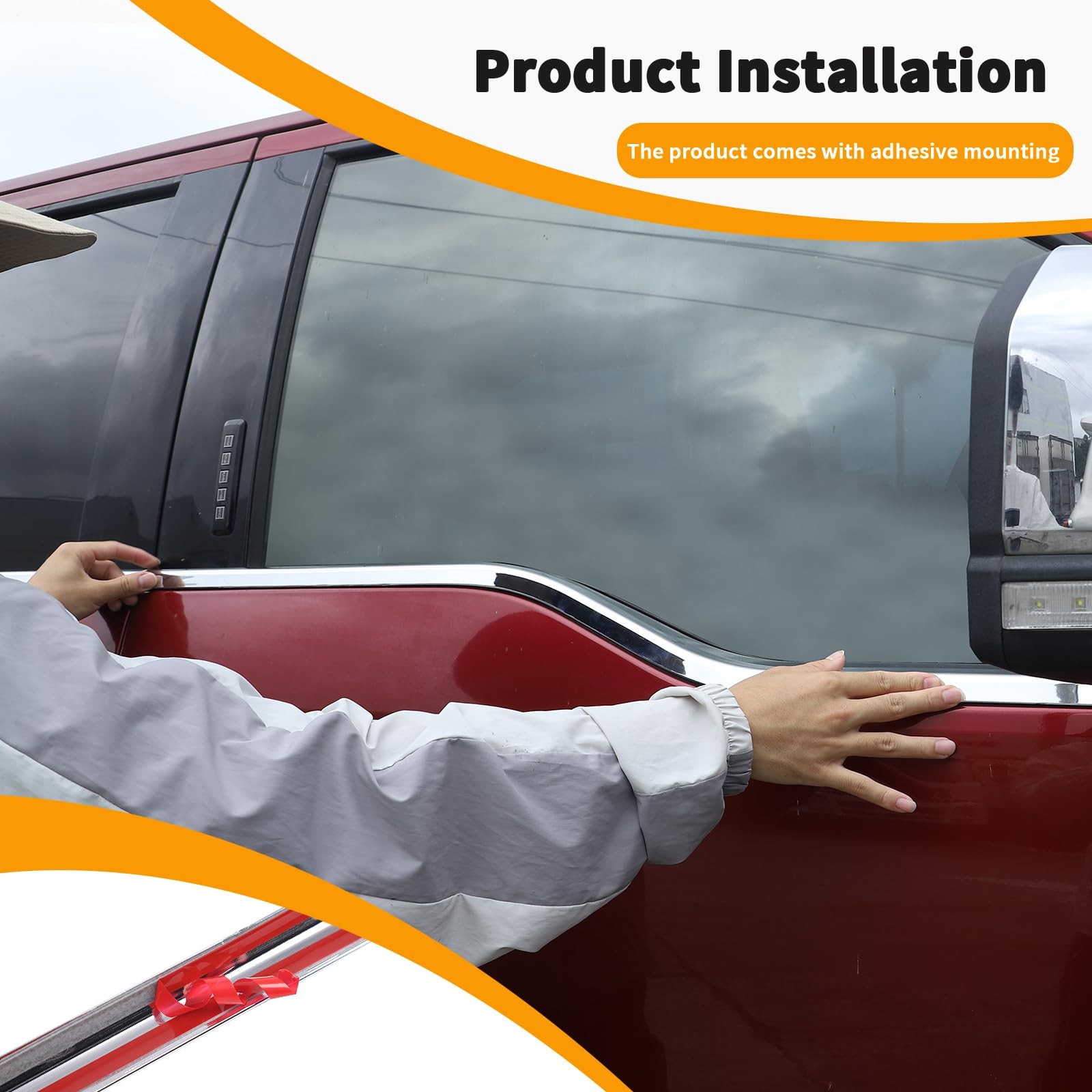 Hoolcar Lower Window Trim Cover Molding Window Bottom Outer Frame Strip