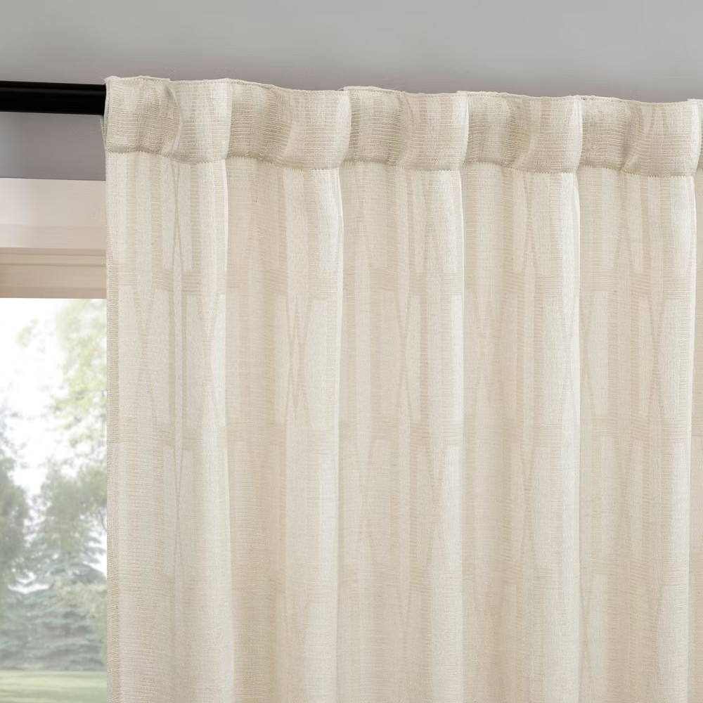 Sun Zero 2pc No. 918 Dover Tonal Geometric Semi-Sheer Back Tab