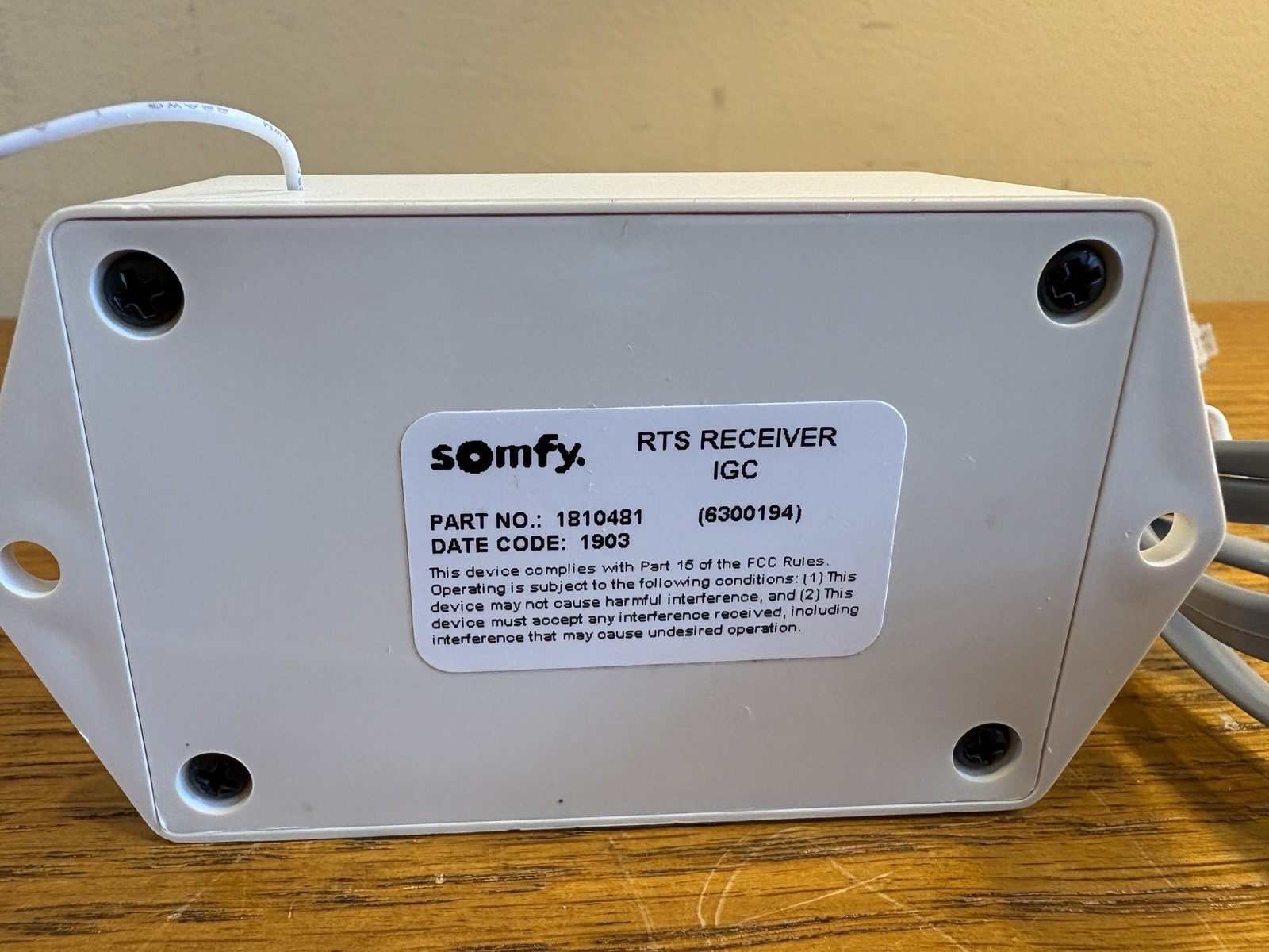 Somfy RTS Receiver P/N 1810481 – Free Shipping