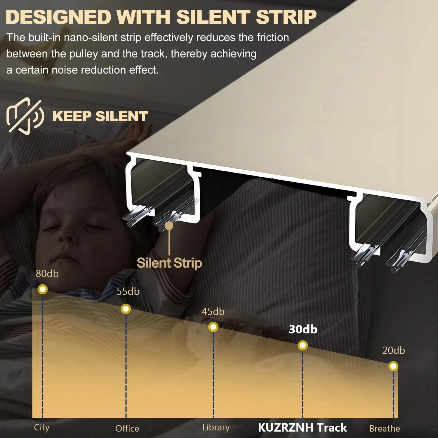 Heavy Duty Double Curtain Track System – 3.7M Silent Aluminum Rails