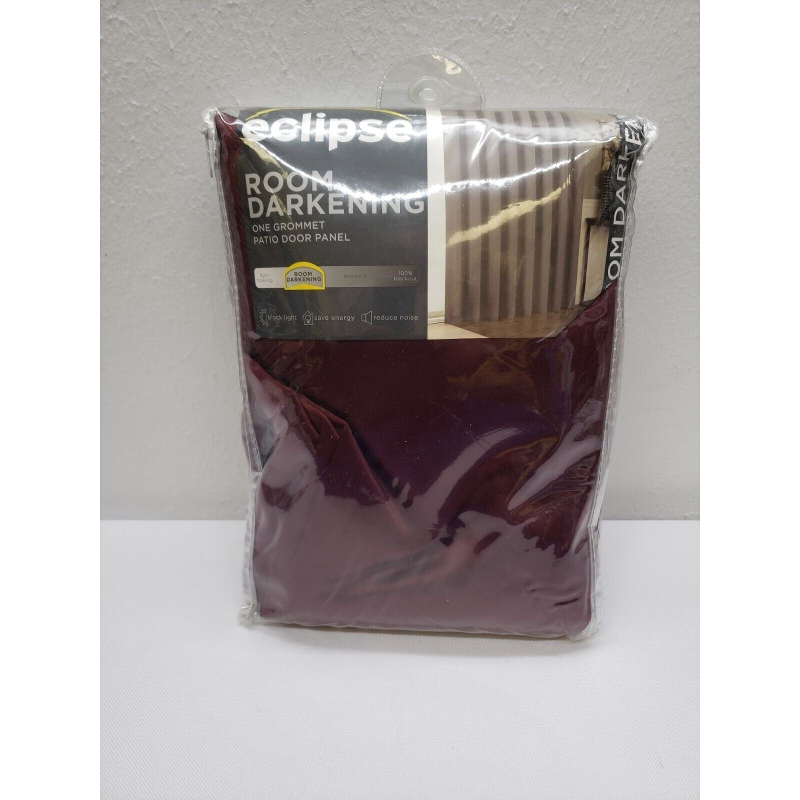 Eclipse Tricia Grommet Top Darkening Patio Curtain Panel 84x 100 in Sangria