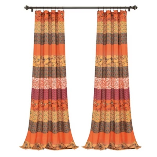 2pk 52"x84" Light Filtering Royal Empire Curtain Panels Orange