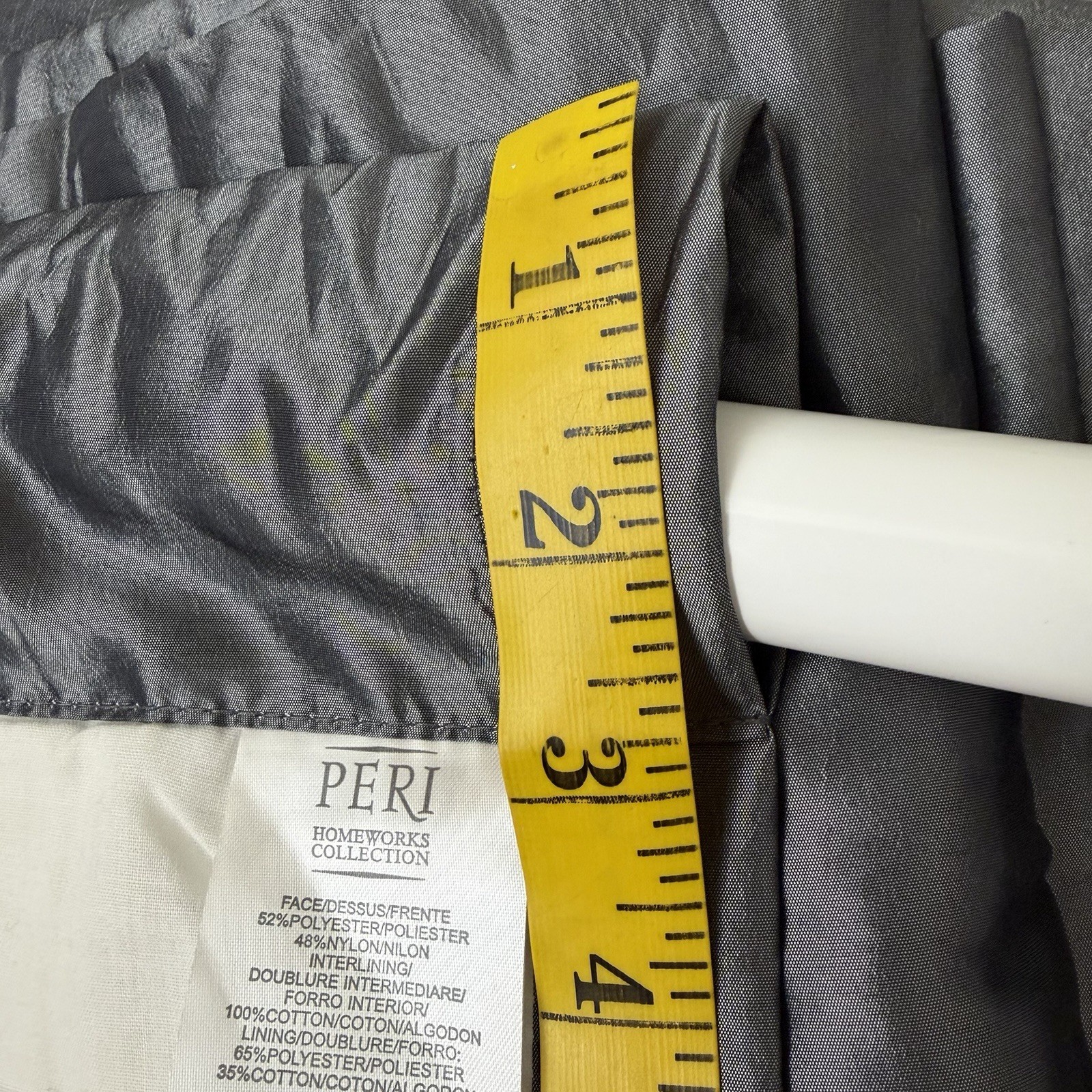 Peri Homeworks Collection Dark Silver 2 Curtain Panels 53” X 83” each one