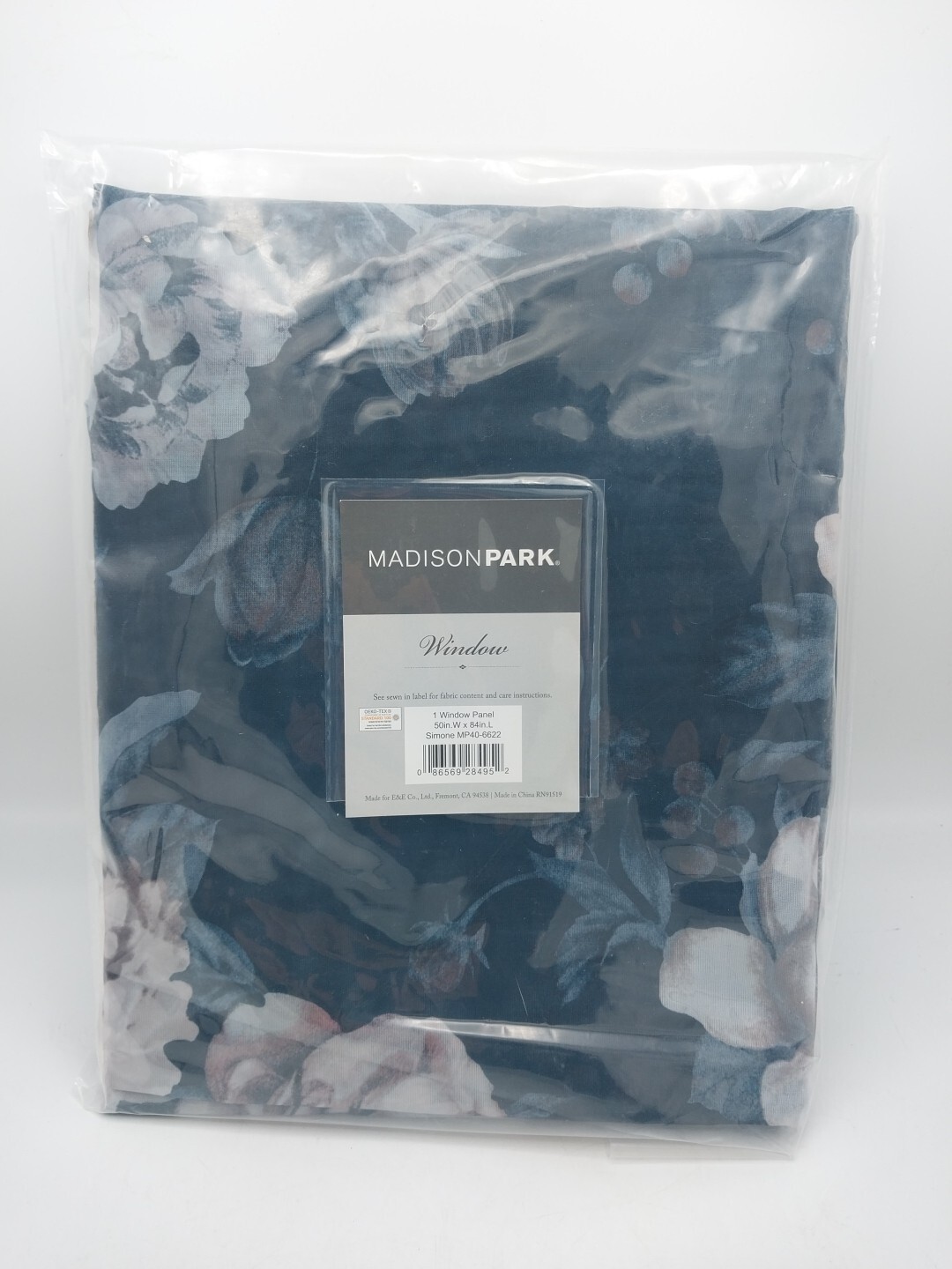 Madison Park Fleur Floral Rod Pocket and Back Tab Voile Sheer 50in x 84in