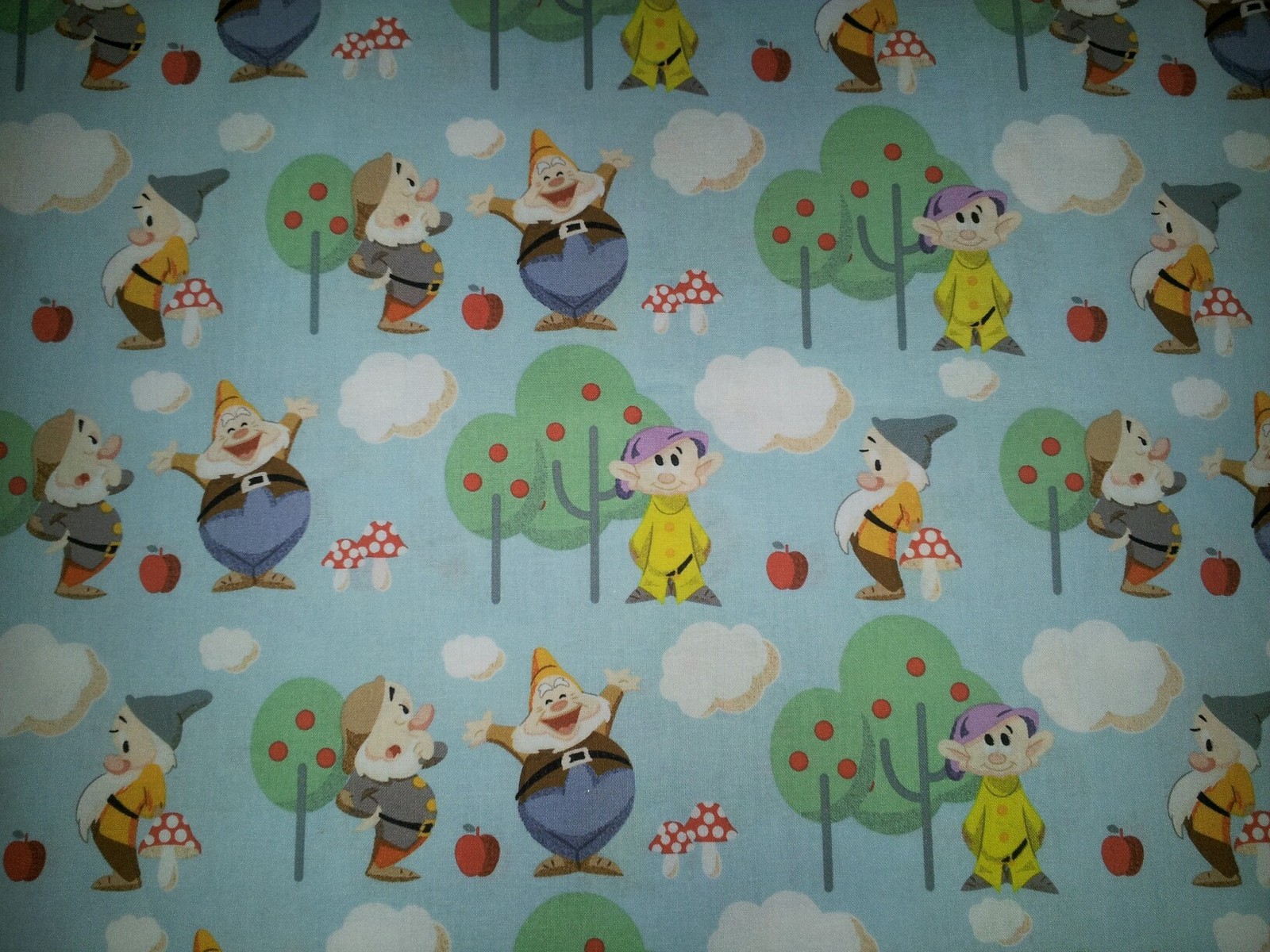 DISNEY SNOW WHITE THE 7 SEVEN DWARFS LINED WINDOW VALANCE CURTAIN 42×12