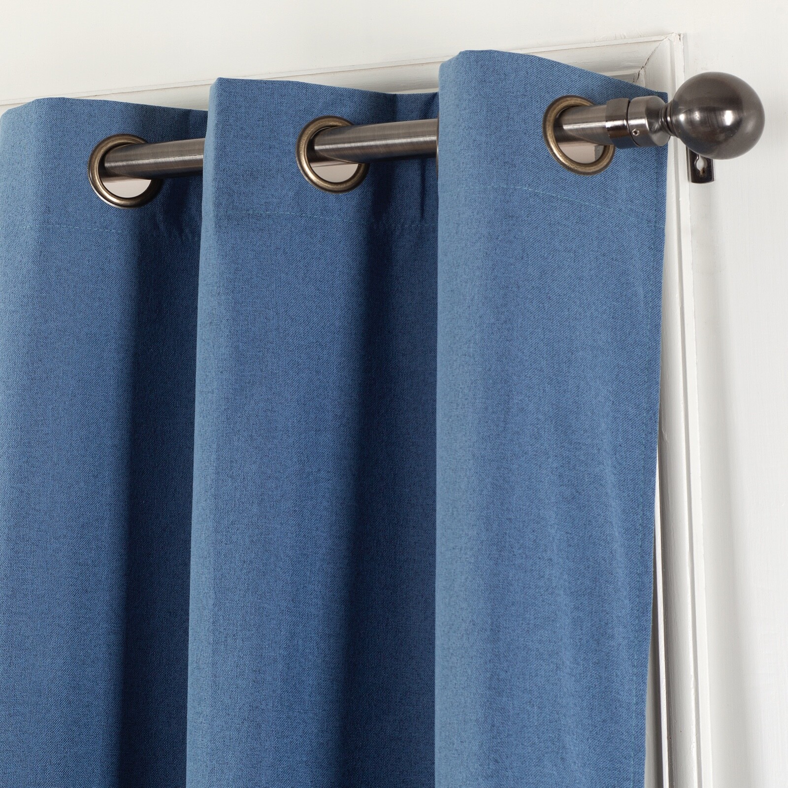Blue 100% Blackout Window Curtains – Black Back & Grommets – 4 SIZES!!!