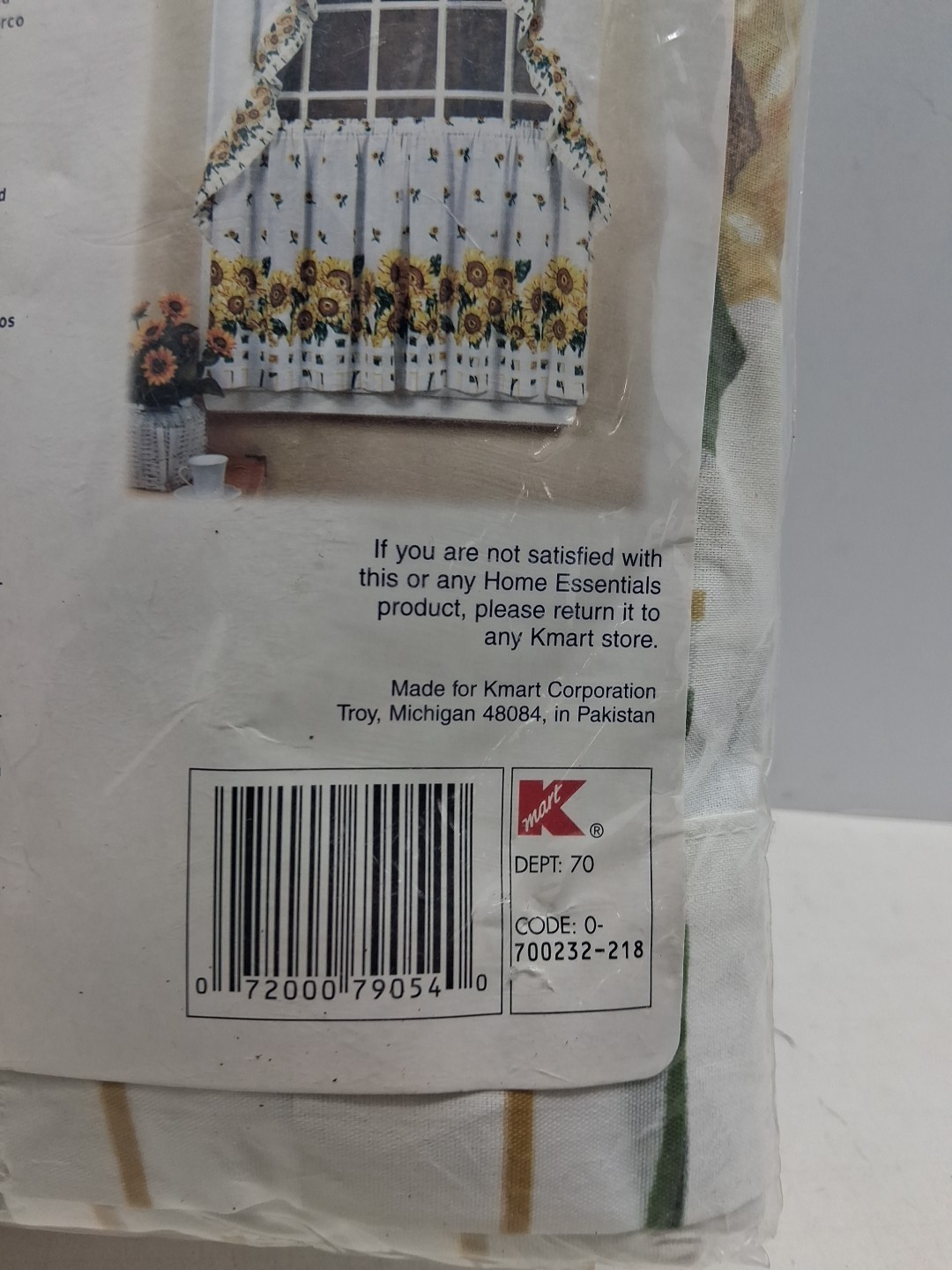 Home Essentials Tier & Swag Set Curtains Vintage Sunflowers, Sunsation, K-Mart