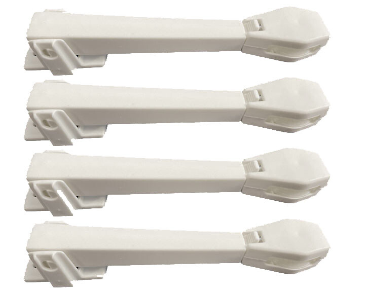 Qty (4) Vertical Blind Cord, String White Tension Pulleys, Traverse Rod