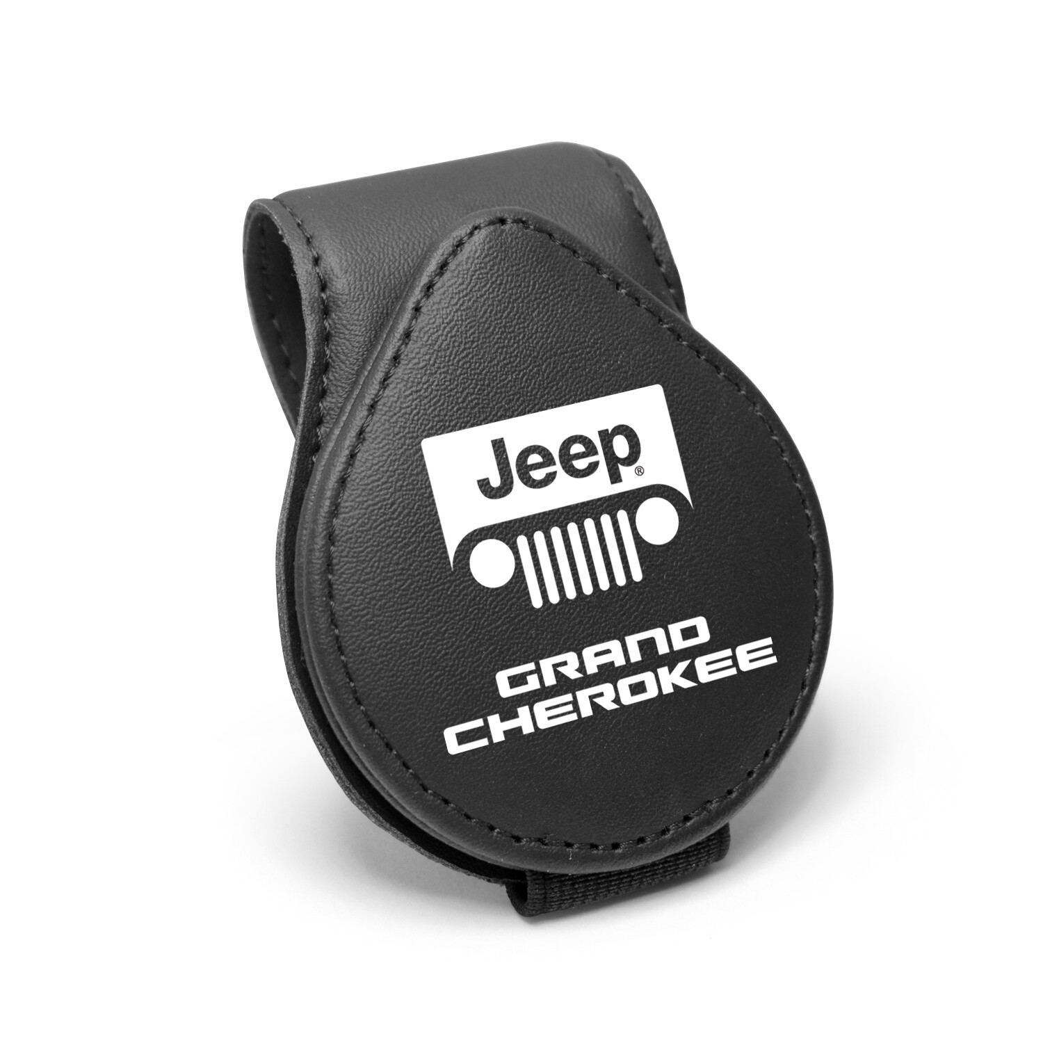 Jeep Grand Cherokee Leather Magnetic Sunglass Holder Car Sun Visor Clip