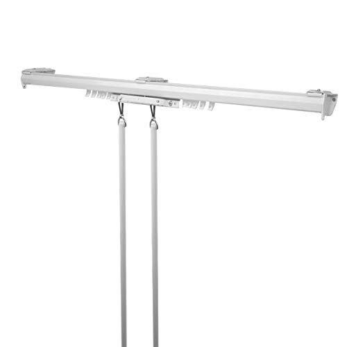 Rod Desyne White Baton Draw Traverse Rod 66-120 Inch