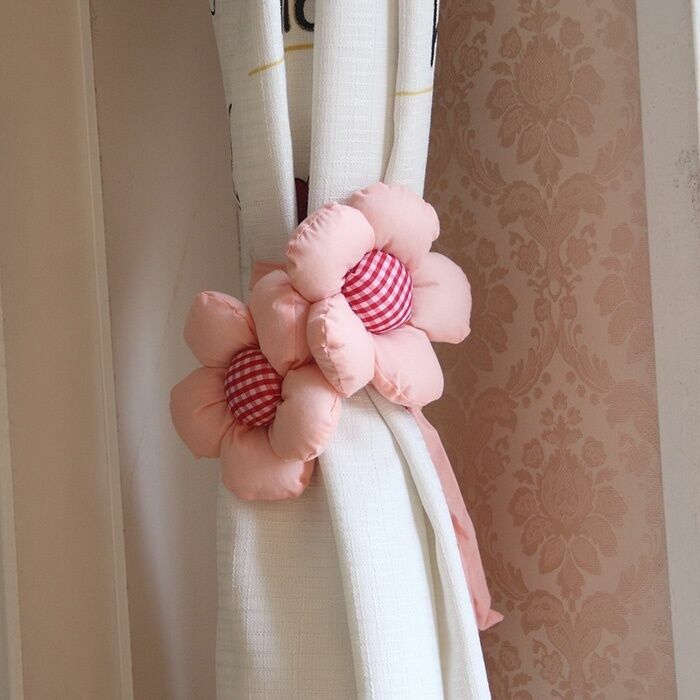 2X Flower Curtain Tieback Rope Holder Children Kids Bedroom Window Room Decor