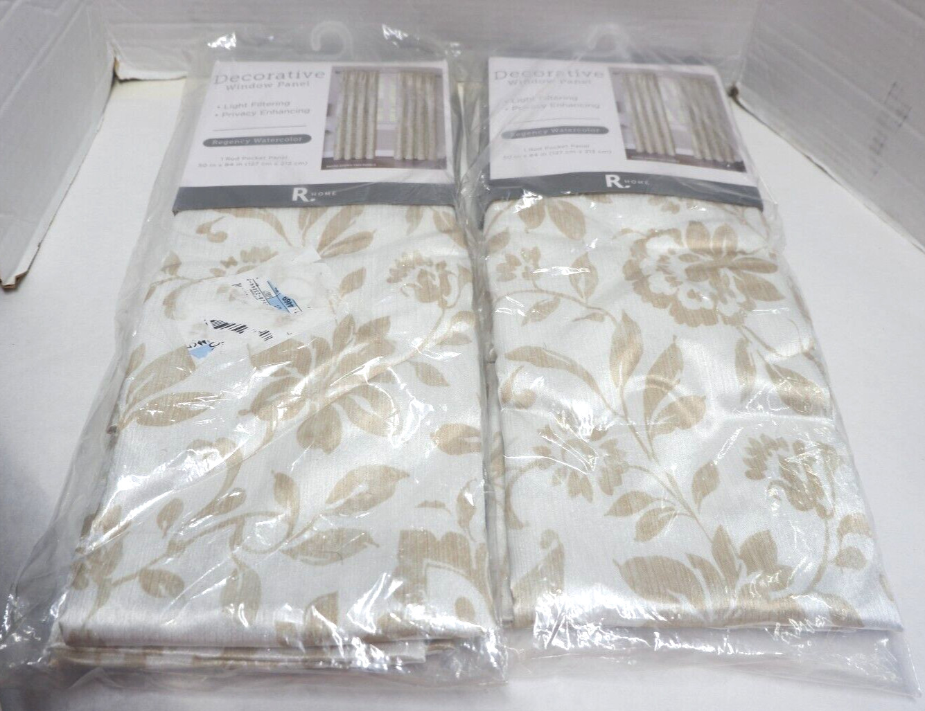 R Home Decorative Window Panel 50in x 84in Regency Watercolor Curtain