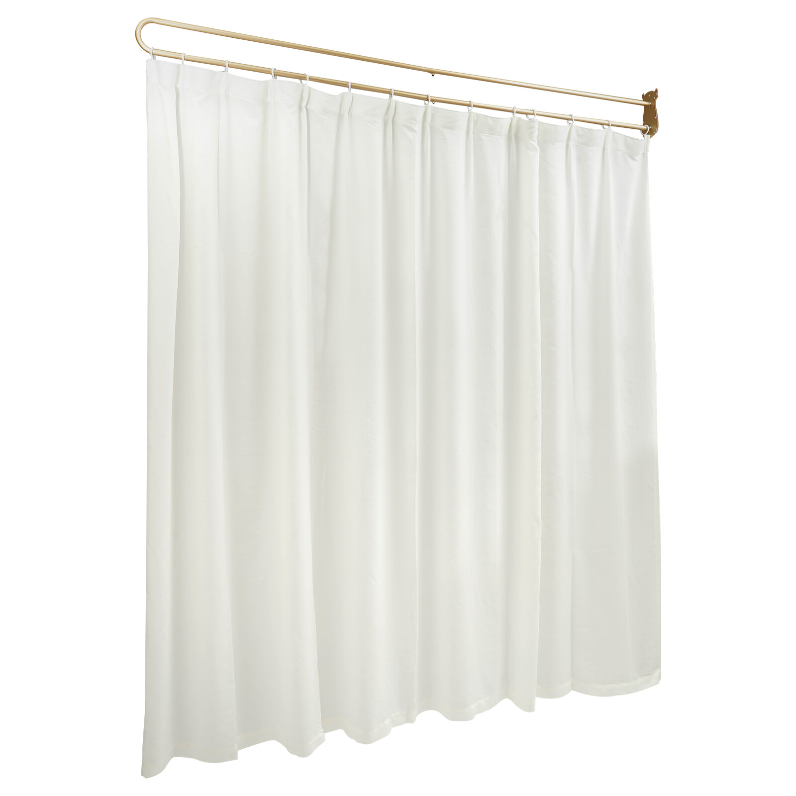 200cm Curtain Rod U-shaped Long Rod W/gauze Curtain Privacy Partition Protection