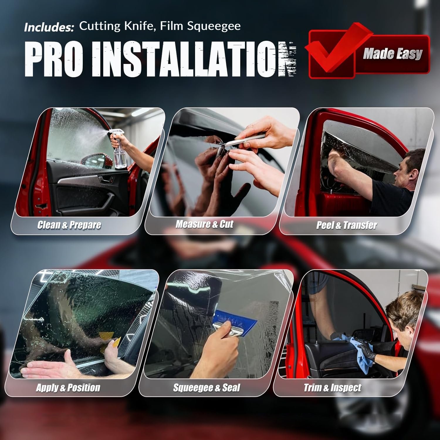 Nano Carbon Car Window Tint 2-PLY Sun Blocking Daytime Privacy Film 5% VLT
