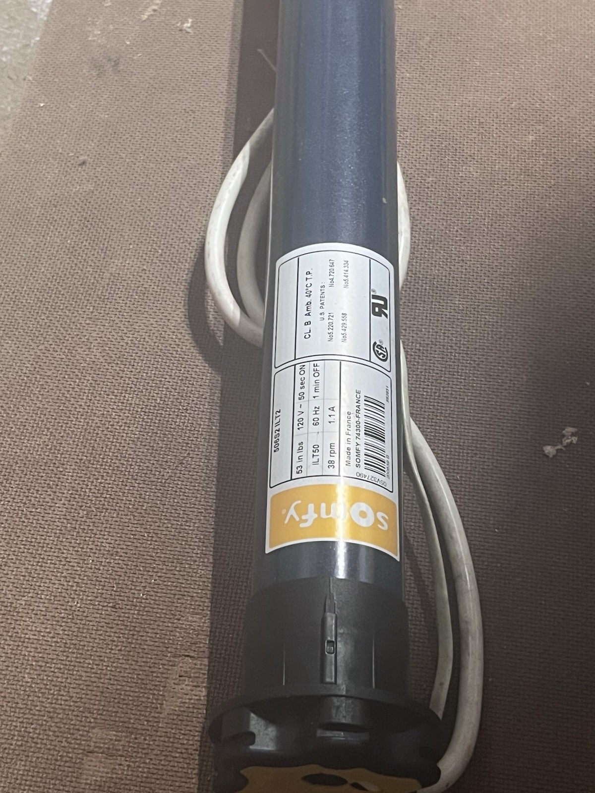 Somfy 504S2 Sonesse ILT2 Wired Technology Roller Motor