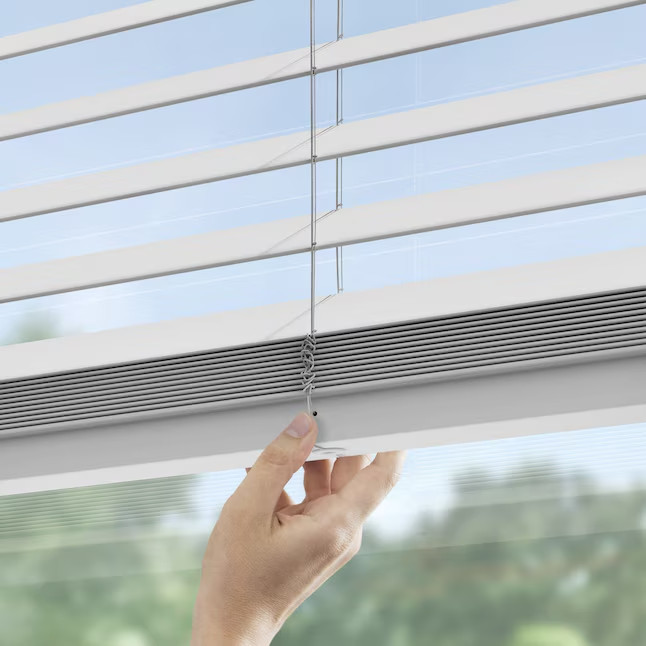 LEVOLOR Trim+Go 2.5-in Slat Width 35-in x 48-in Cordless White Faux Wood Blinds