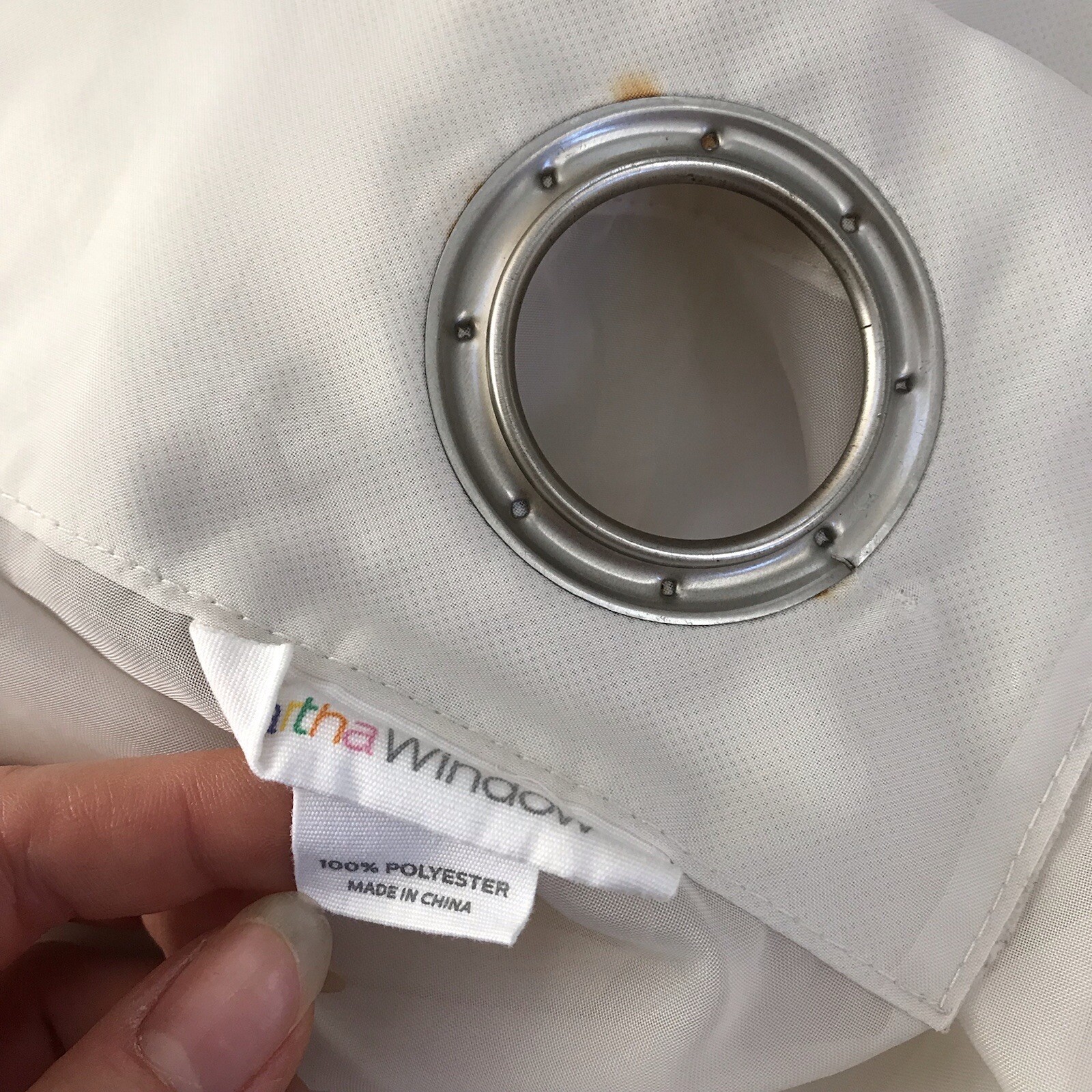 2 Cream Sheer Panel Martha Stewart Curtain Drapes Window Grommet 49×83” Eyelet