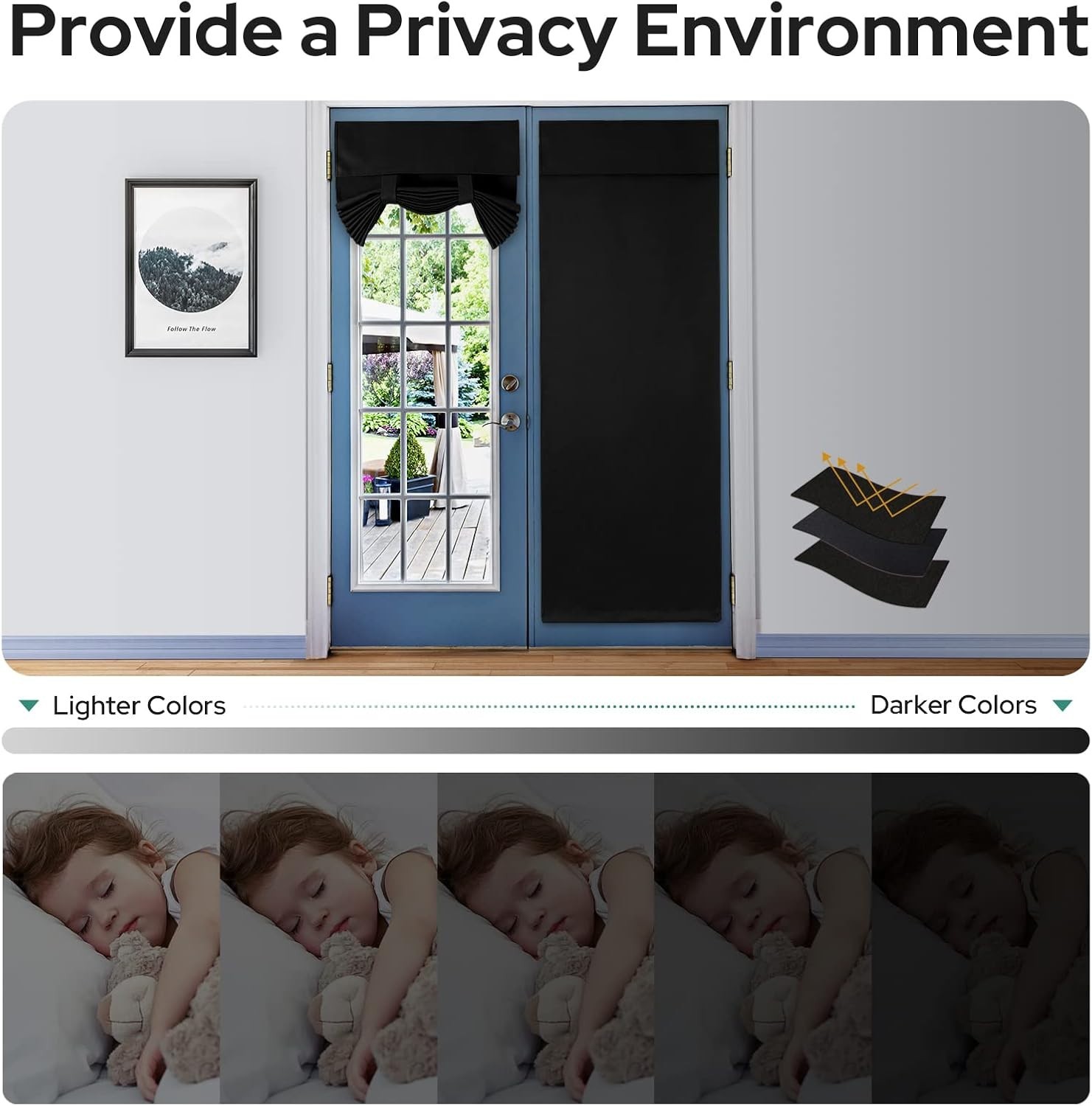 Versatile Blackout Door Curtains 26×68 Inch – Chic Thermal Privacy Solution