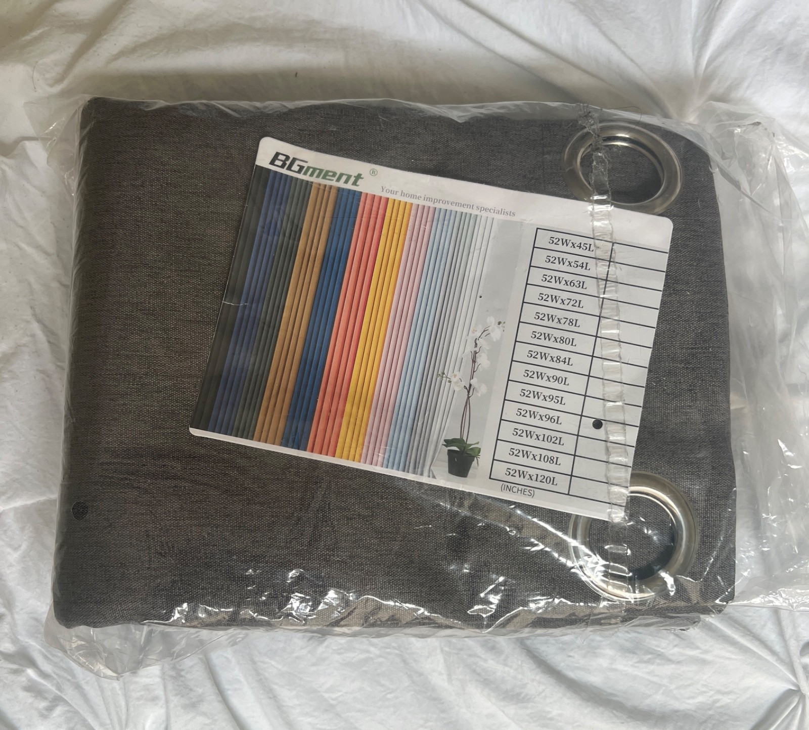 BGment Dk. Grey 52”x 96” 100% Black Out Curtains/Thermal-Linen Textured Insulate