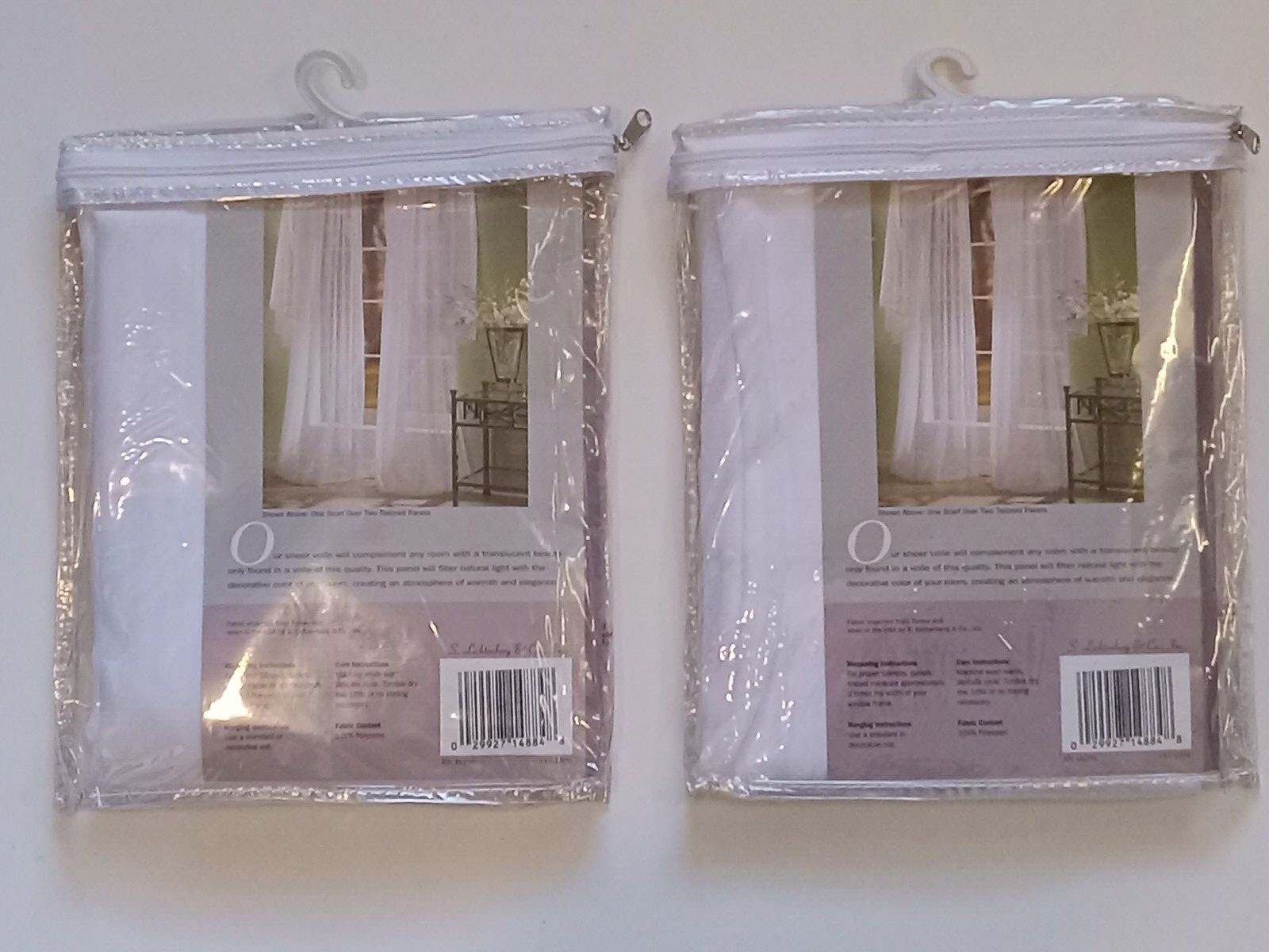 S. Lichtenberg & Co. One Sheer Panel 59″ W x 84″ L Radiance White x2 NIP