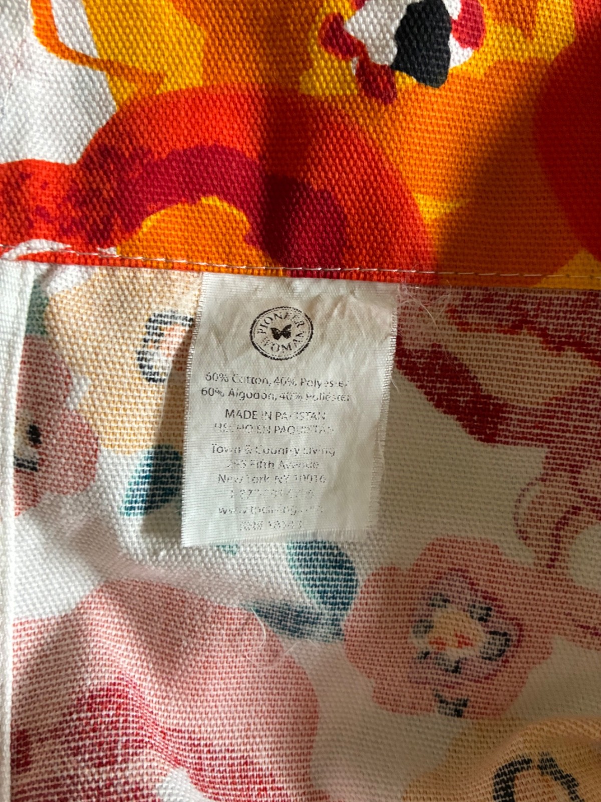Pioneer Woman Long Curtains in Floral Flea Market Design, Bright and Colorful