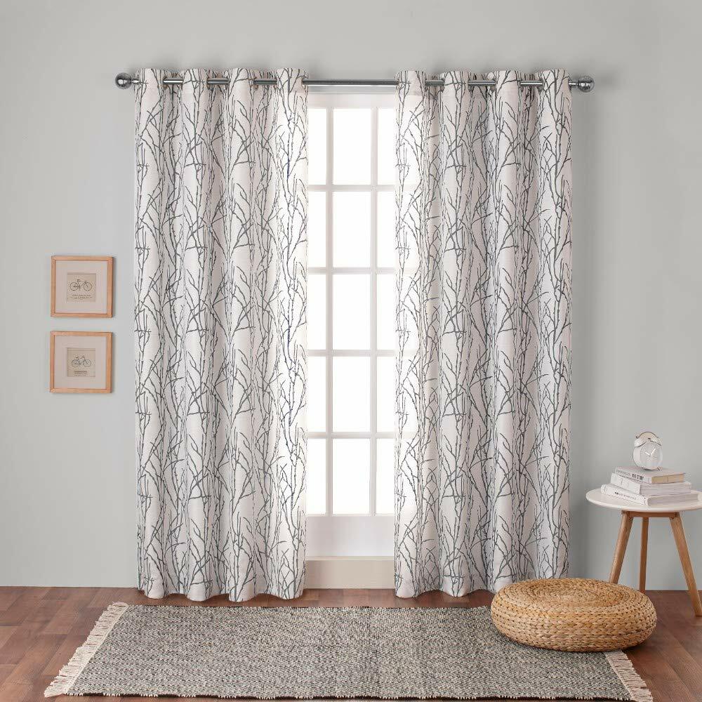 Exclusive Home Curtains Branches Linen Blend Window Curtain Panel Pair 54 x 96″