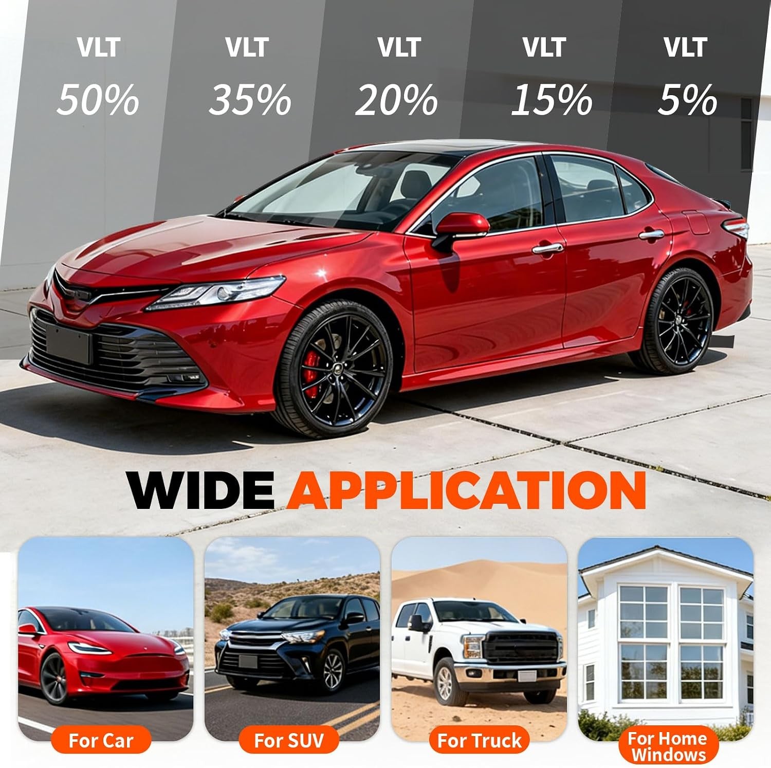 5%/15%/25%/35%VLT Uncut Roll Window Tint Film Home Office Glass UV Protecte Film