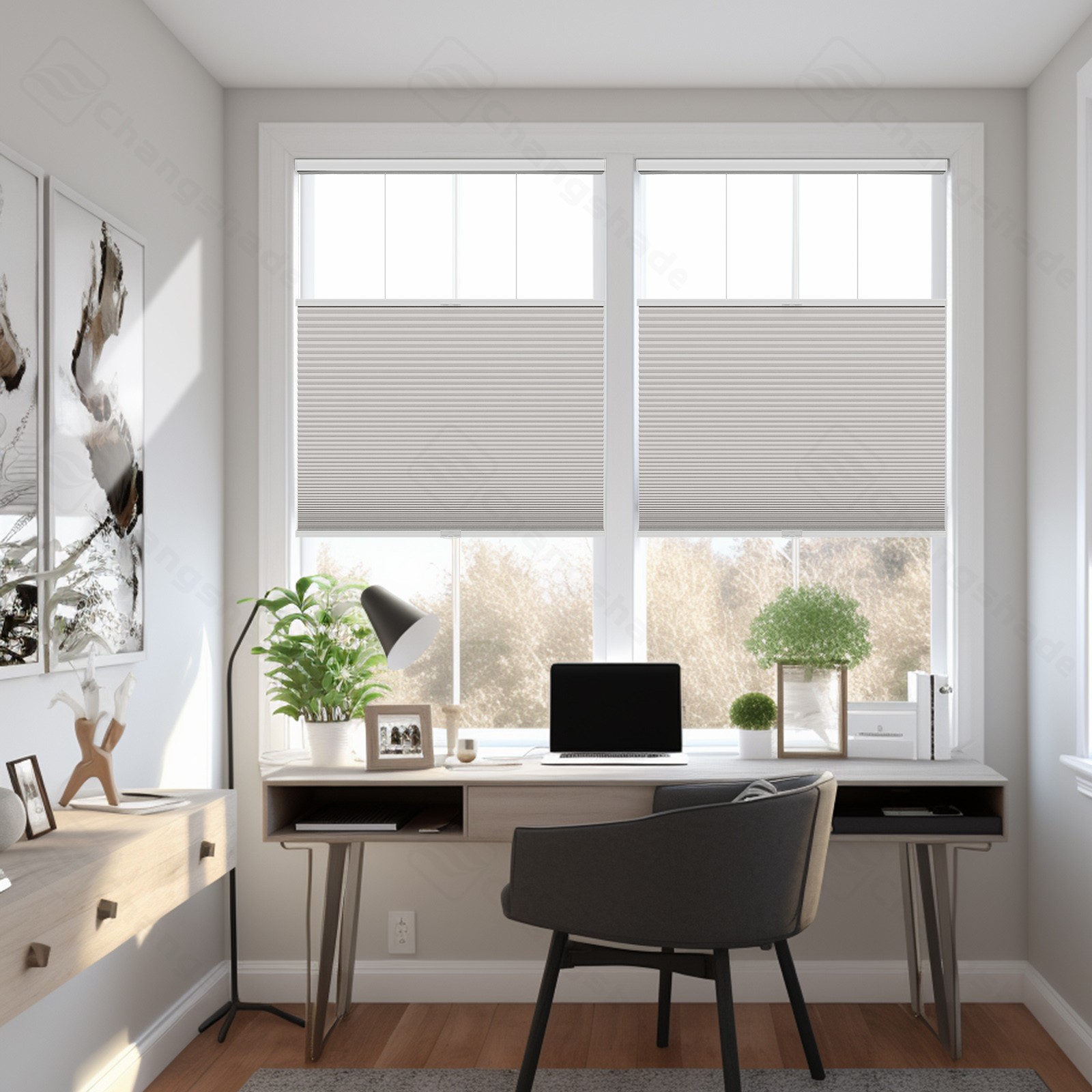 Changshade Blackout Window Blinds Top Down Bottom Up Honeycomb Cellular Shades