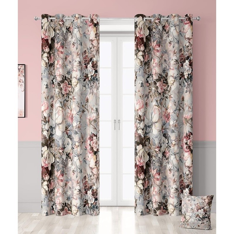 Elegant Blackout Floral Curtains Insulated Noise Reduction Vintage Design New