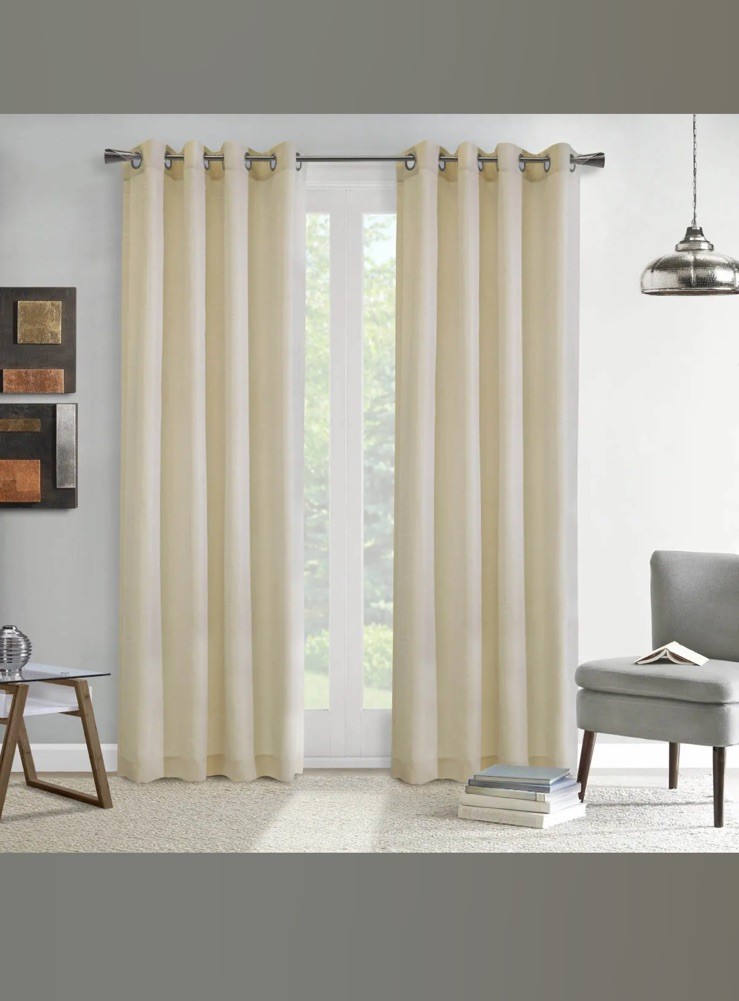 2 Panels Burst Pattern 52” X 95” Grommet Panel Neutral