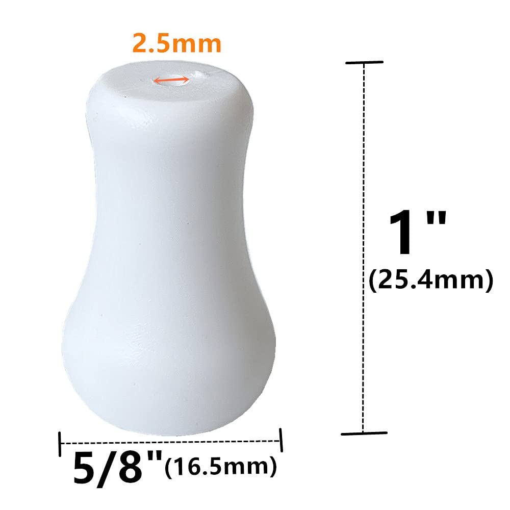 20pcs White Plastic Cord Tassel Window Blind Cord Knobs Drops Pull End for Roman