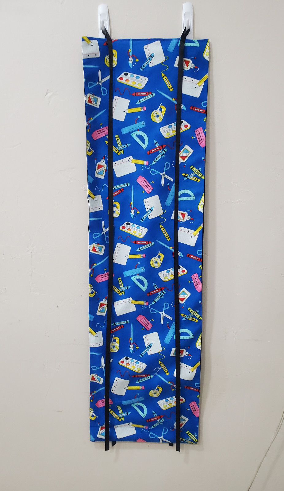 Classroom Door Security Curtain Blue Art School 10 x 35 Intruder Alert