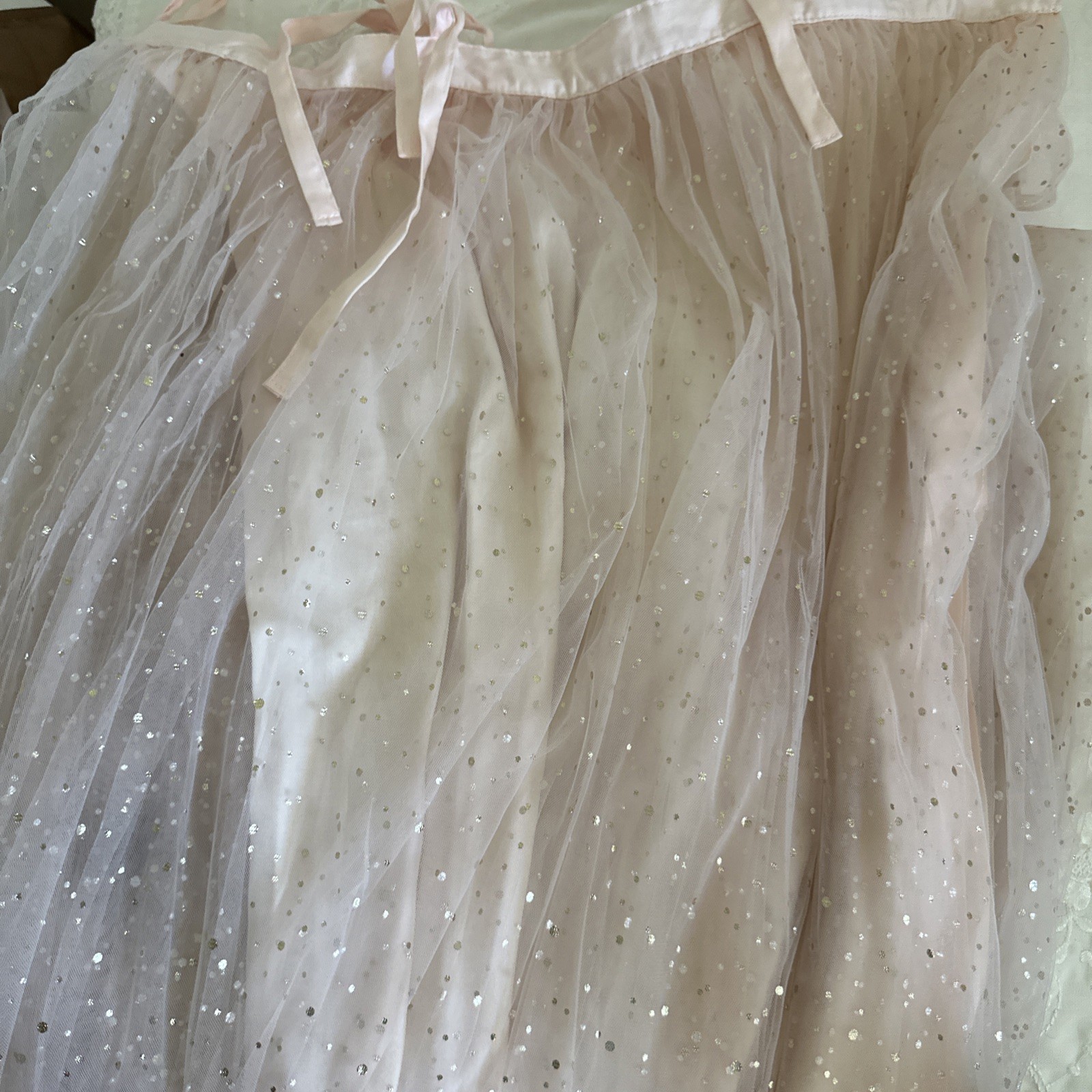 Pottery Barn Kids Emily & Meritt Sparkle Tulle Sheer Panel 44 X 63