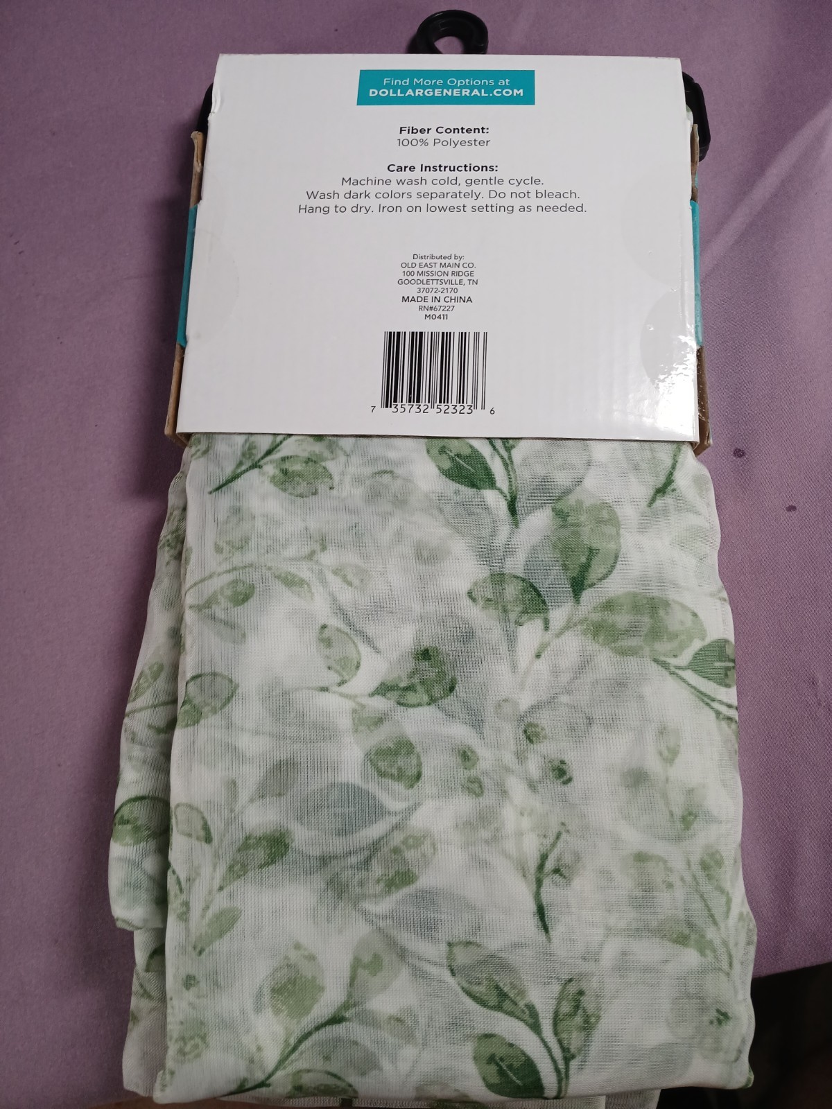 84in L Sheer Green Floral Curtains TWO PANELS Comfort Bay Waterbloom 50″X84″ NEW