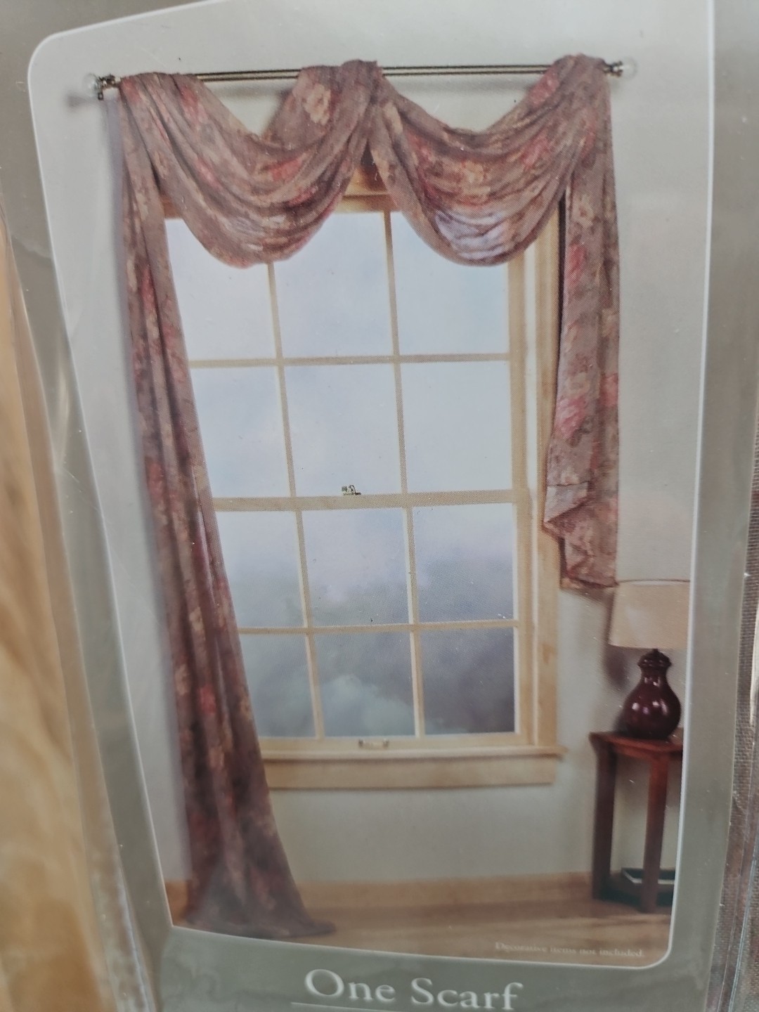Vintage Sheer Floral Window Scarf 48×216 Victorian Home Trends Chatham