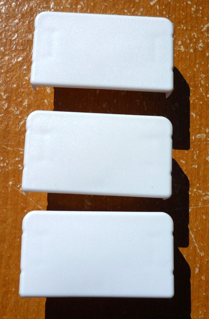 (3) Home Depot Decorators Collection HeadRail End Caps in White