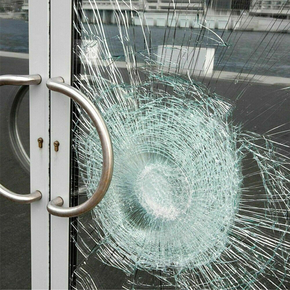 24in x 3.3ft Clear Security Window Film Self-Adhesive Glass Shatterproof 4 Mil