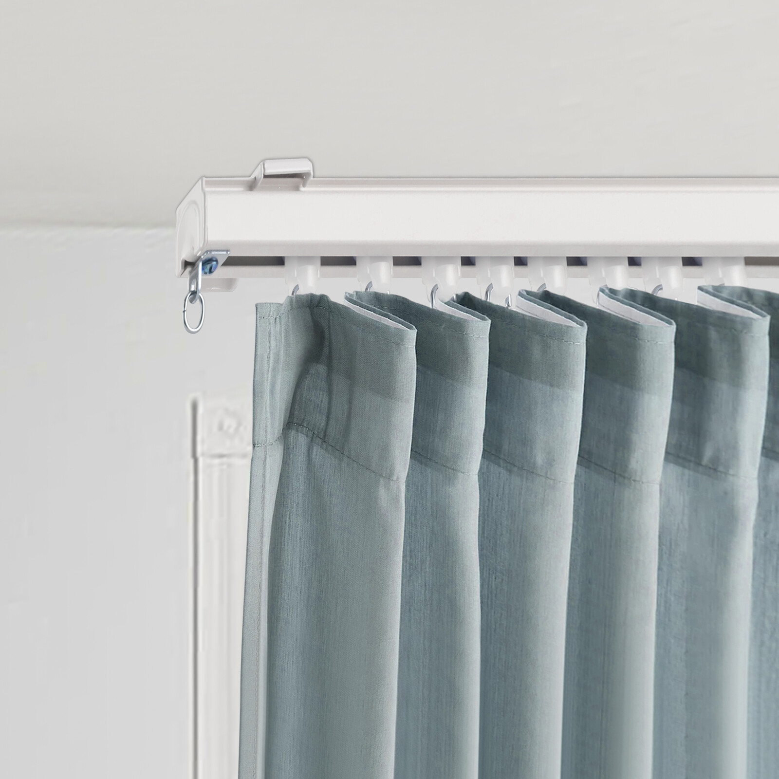 Track Kit With Roller Hooks Wall Mount Curtain Track 12ft-18ft Track System New