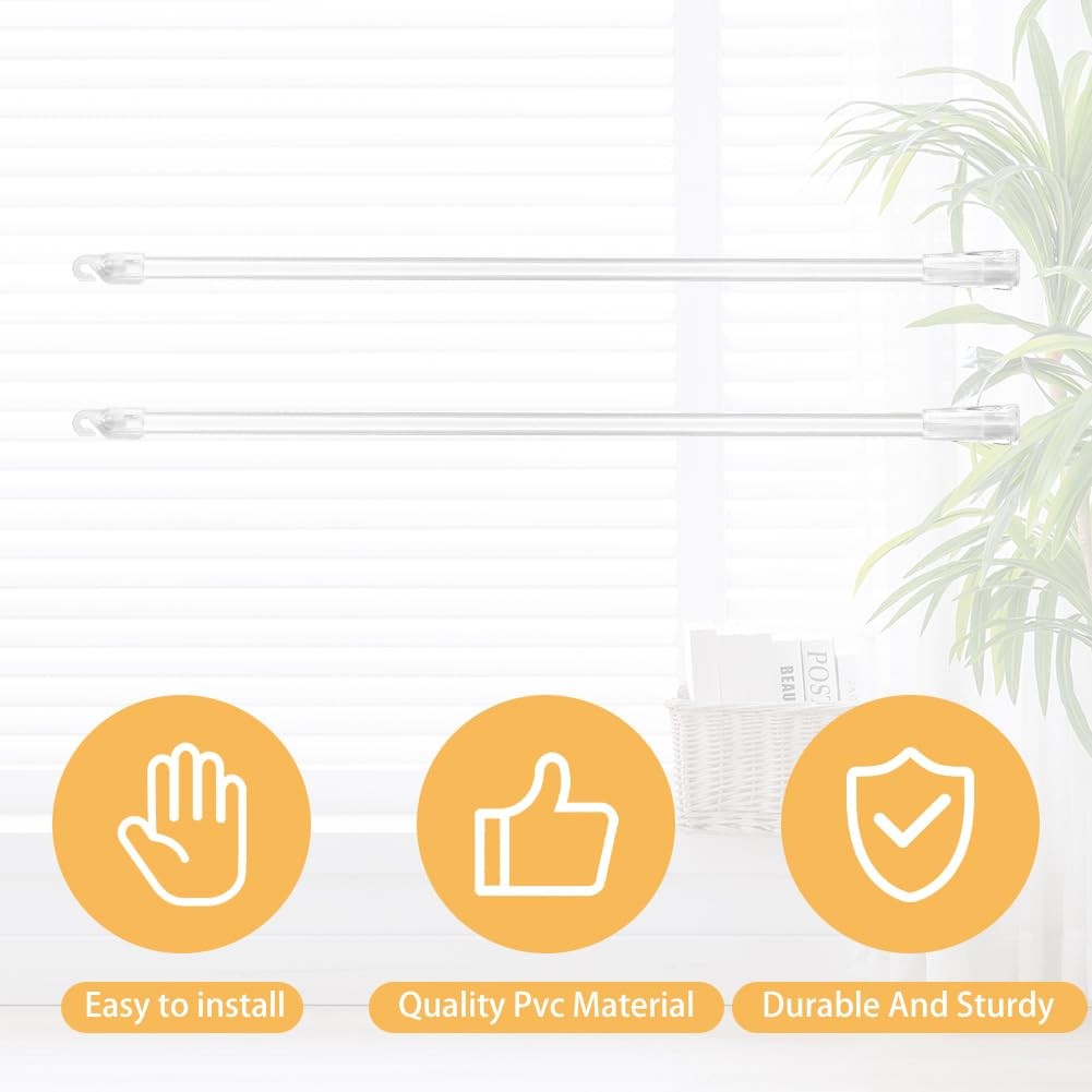 2pcs Vertical Blind Wand Replacement Parts – Clear 17inch, As Picture Show