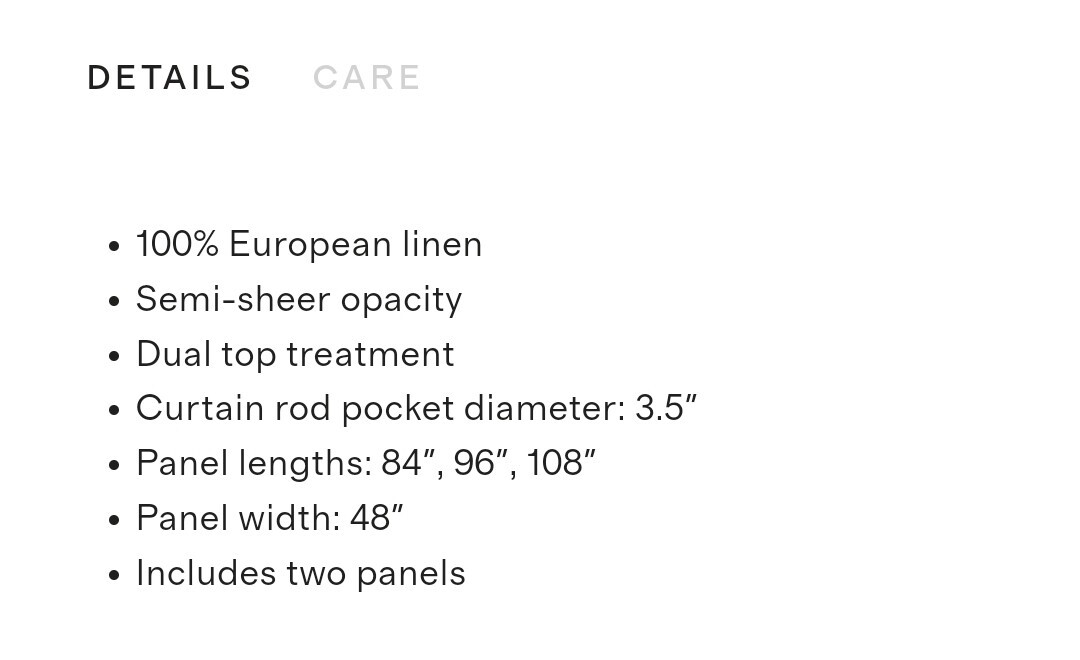NWT! Quince 100% Linen White Sheer Curtains, 48″ x 84″- 2 Panels. (T11)