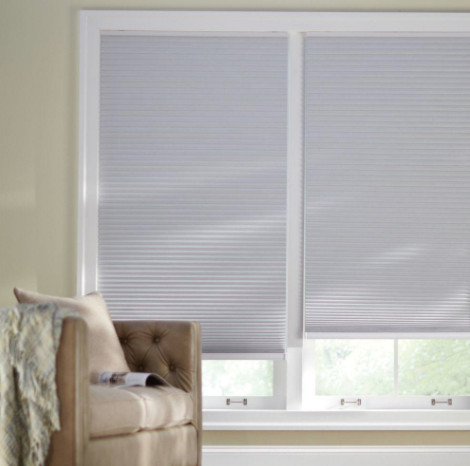 Shadow White 9/16 in. Cordless Blackout Cellular Shade – 51.5 in. W x 64 in. L